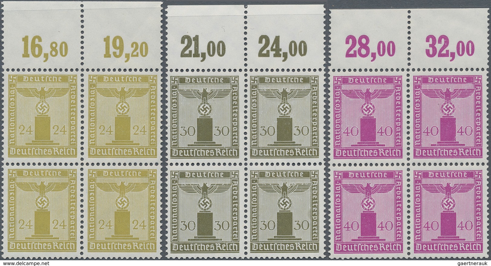 Deutsches Reich - Dienstmarken: 1938, Dienstmarken Der Partei: Kompletter Satz Von 11 Werten, Taufri - Service