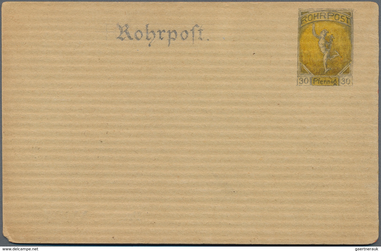 Deutsches Reich - Ganzsachen: 1900 (ca). ESSAY Für Eine ROHRPOST-Karte Mit Wertstempel "30 Pf Hermes - Altri & Non Classificati