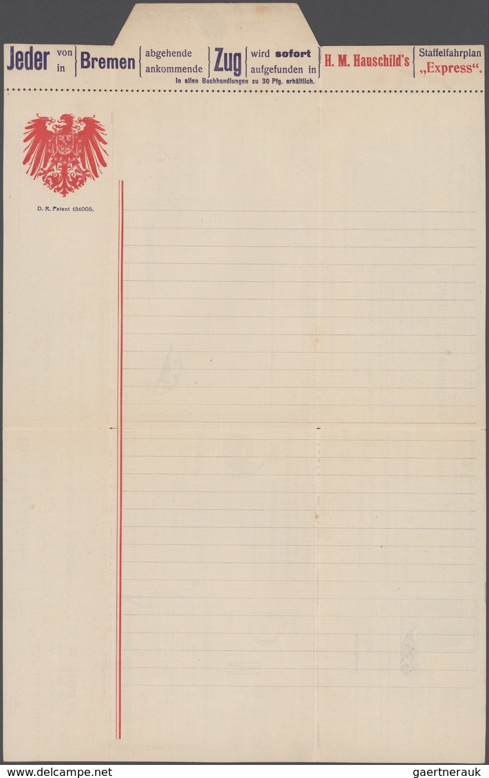 Deutsches Reich - Ganzsachen: 1906. Anzeigen-Kartenbrief 5 Pf Germania (Serie IV Bremen) Mit Illustr - Andere & Zonder Classificatie