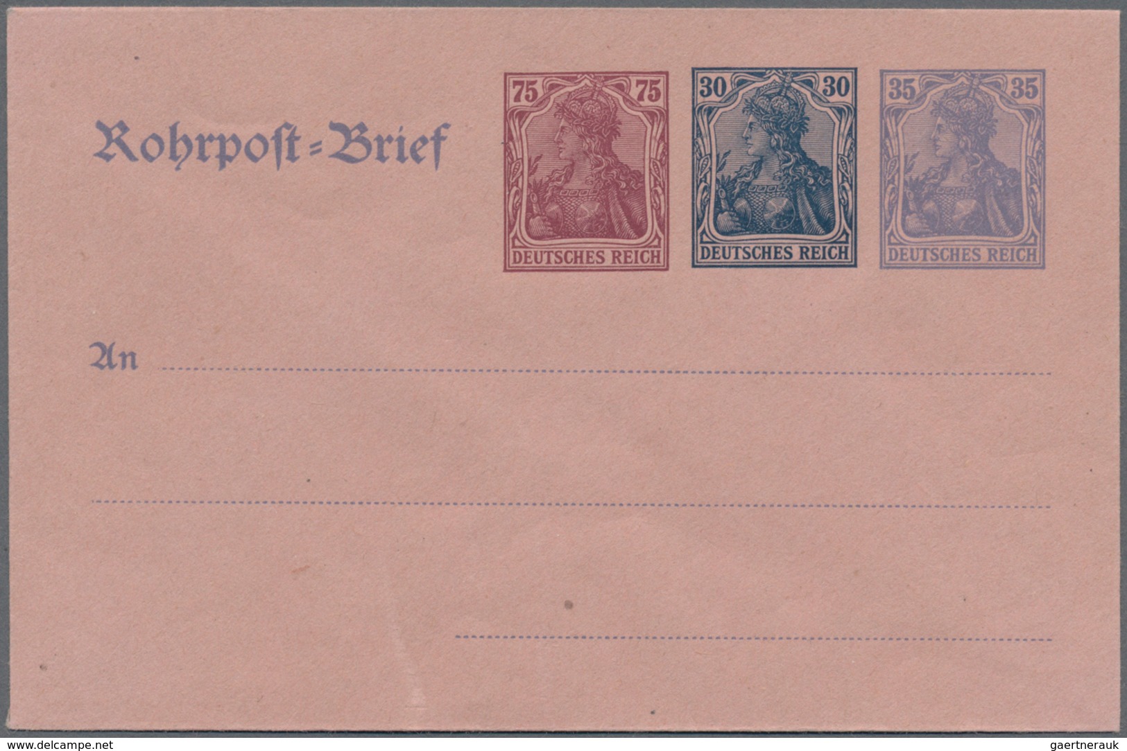 Deutsches Reich - Ganzsachen: 1920. Komplettes Set mit allen 8 Umschlägen. Ungebraucht. (Michel 375,