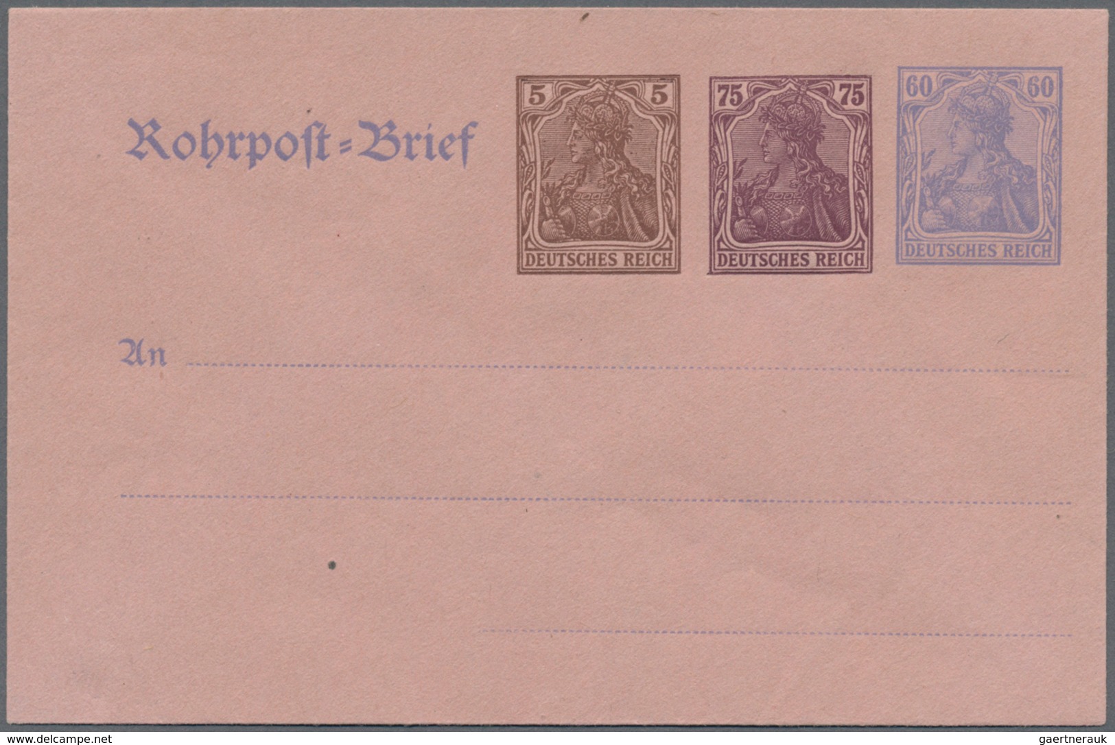 Deutsches Reich - Ganzsachen: 1920. Komplettes Set mit allen 8 Umschlägen. Ungebraucht. (Michel 375,