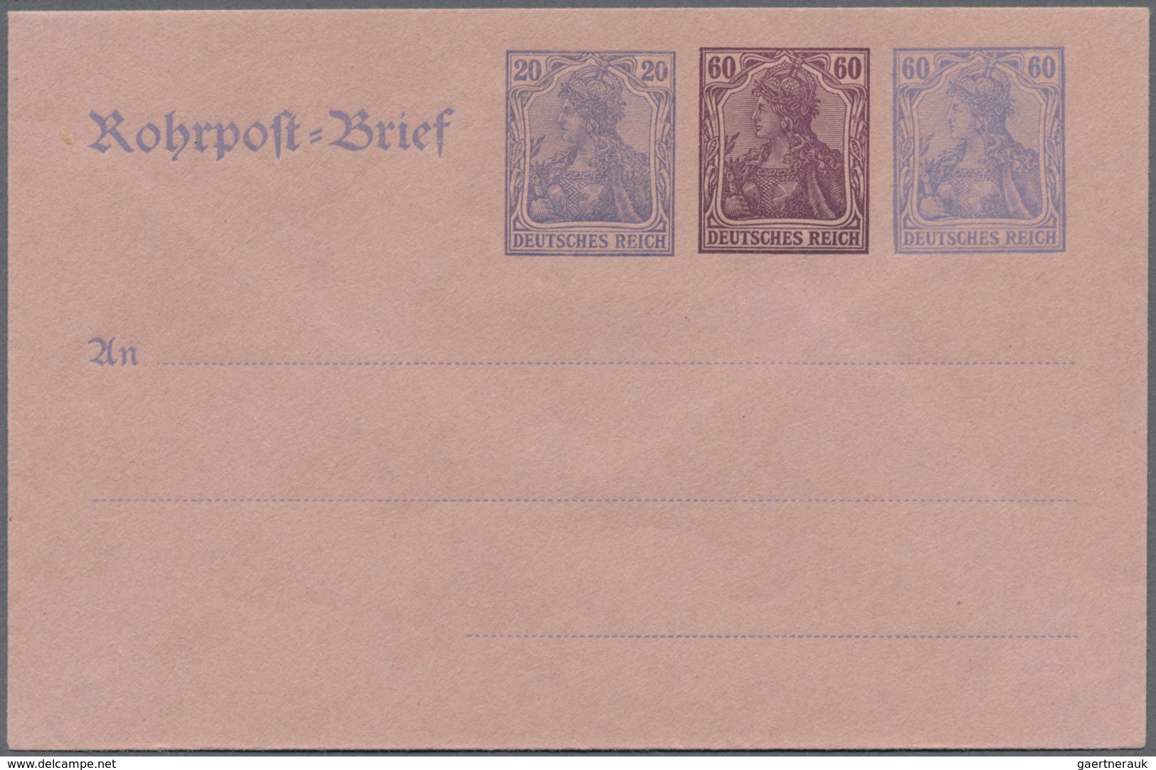 Deutsches Reich - Ganzsachen: 1920. Komplettes Set mit allen 8 Umschlägen. Ungebraucht. (Michel 375,