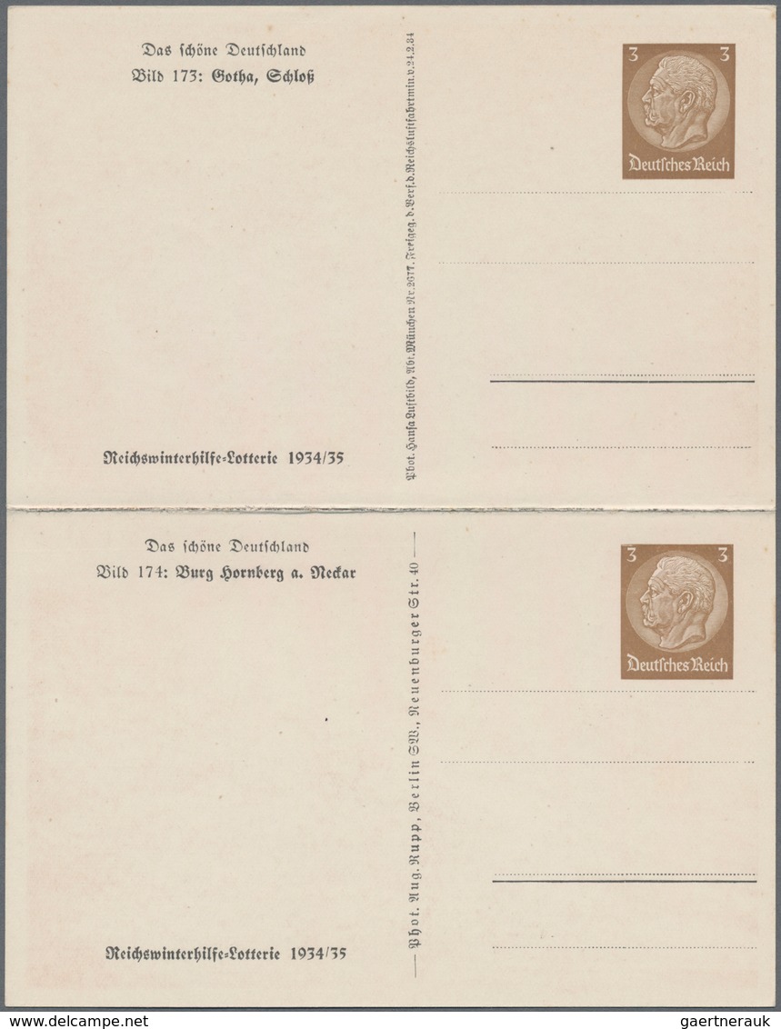 Deutsches Reich - Privatganzsachen: 1934. Doppelkarte 3+3 Pf Hindenburg "Das Schöne Deutschland" Mit - Sonstige & Ohne Zuordnung