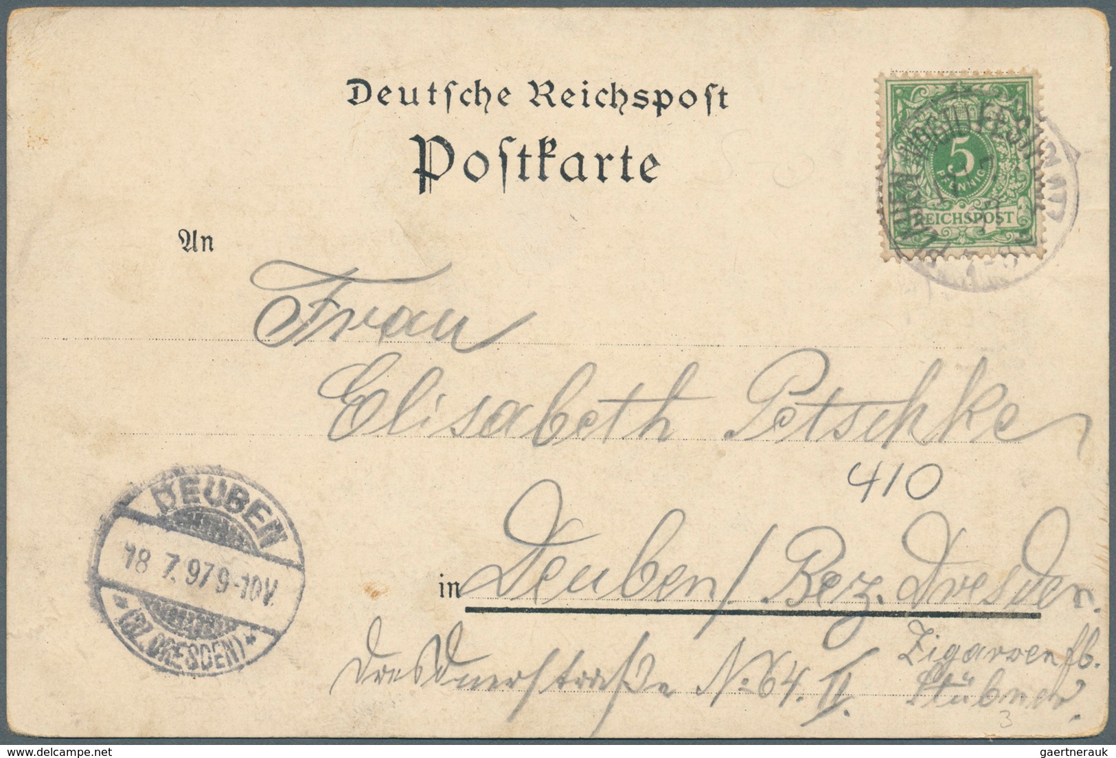 Deutsches Reich - Stempel: 1897, PLAUEN (VOGTL.) FESTPLATZ 17.7., Sonderstempel BoNr.1 Mit Frühdatum - Maschinenstempel (EMA)