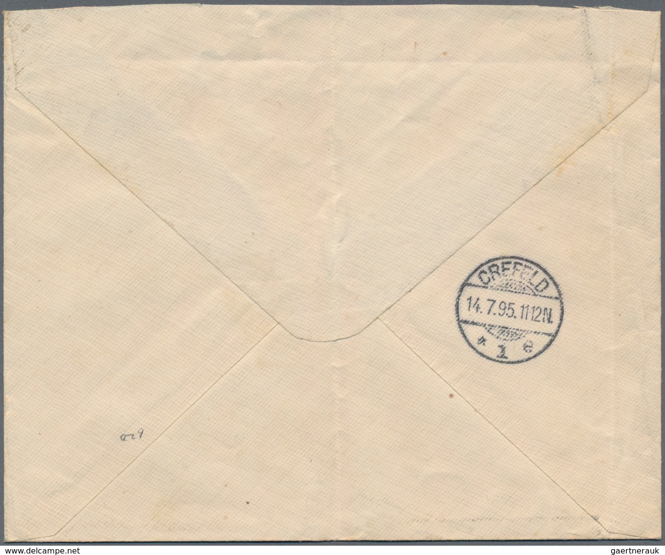 Deutsche Post In China - Vorläufer: 1894/1895, 20 Pf Krone/Adler Als EF A. Brief Mit Hds. "Per S.S. - Deutsche Post In China