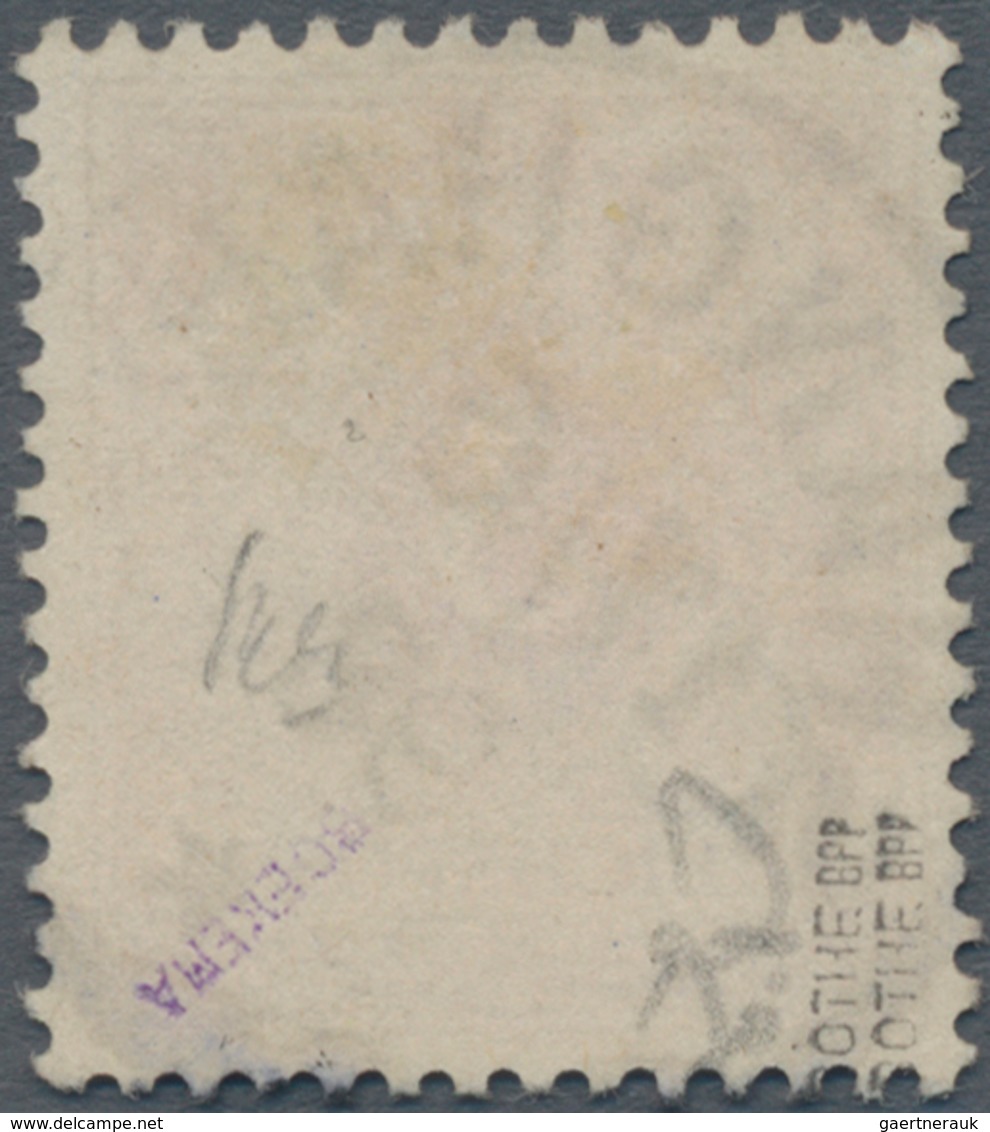 Deutsche Post In China: 1898, 3 Pf Hellockerbraun Diagonaler Aufdruck, Perfekt Und Zentrisch Entwert - Deutsche Post In China