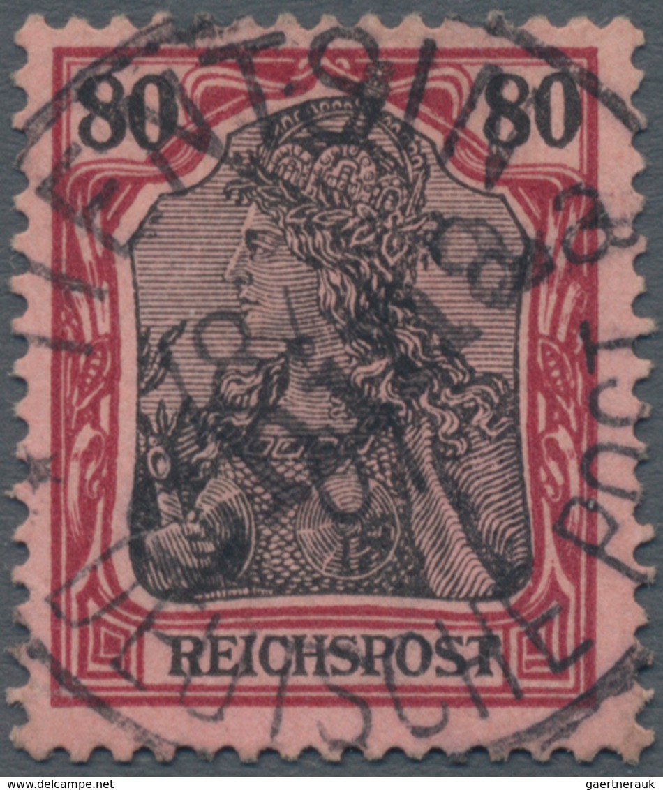 Deutsche Post In China: 1900, 80 Pfg. China-Handstempel Mit EKr. "TIENTSIN 18.1.01", Fotoattest Jaku - China (kantoren)