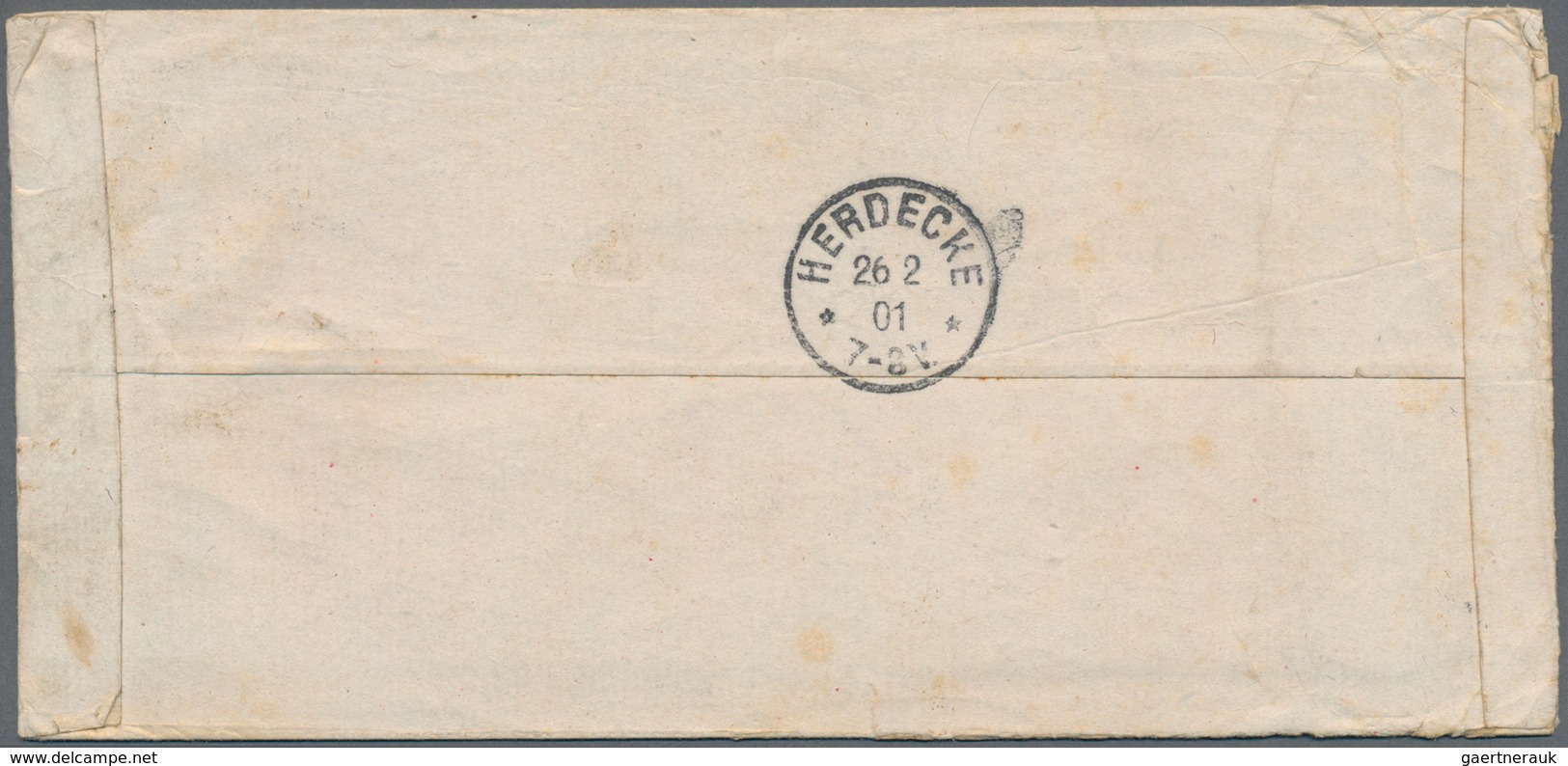 Deutsche Post In China: 1901, "PEKING 11/1 01 DP" K1 Auf Feldpost-Zierbrief Nach Herdecke/Deutschlan - Chine (bureaux)