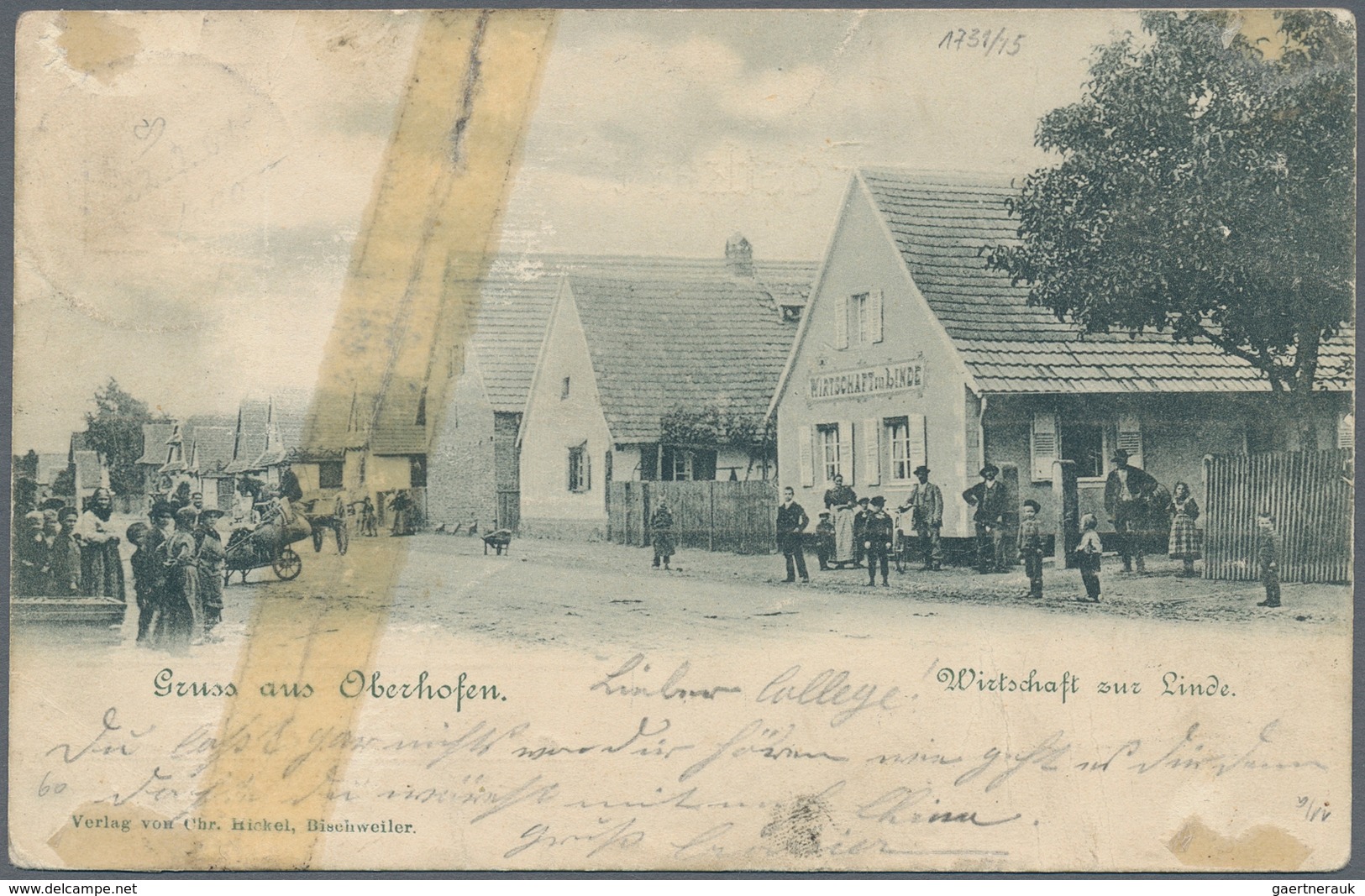 Deutsche Post In China: 1900, "POSTDIENST LANGFANG S.B.", Seltener K1 Auf Ansichtskarte (mit Bruchst - China (kantoren)