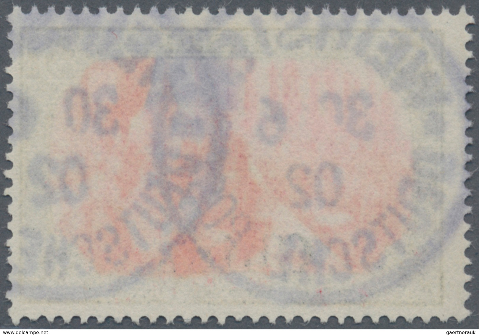 Deutsche Post In China: 1901, 5 Mark Grünschwarz/bräunlichkarmin In Type I (nur Weiße Nachmalung) Ge - China (kantoren)
