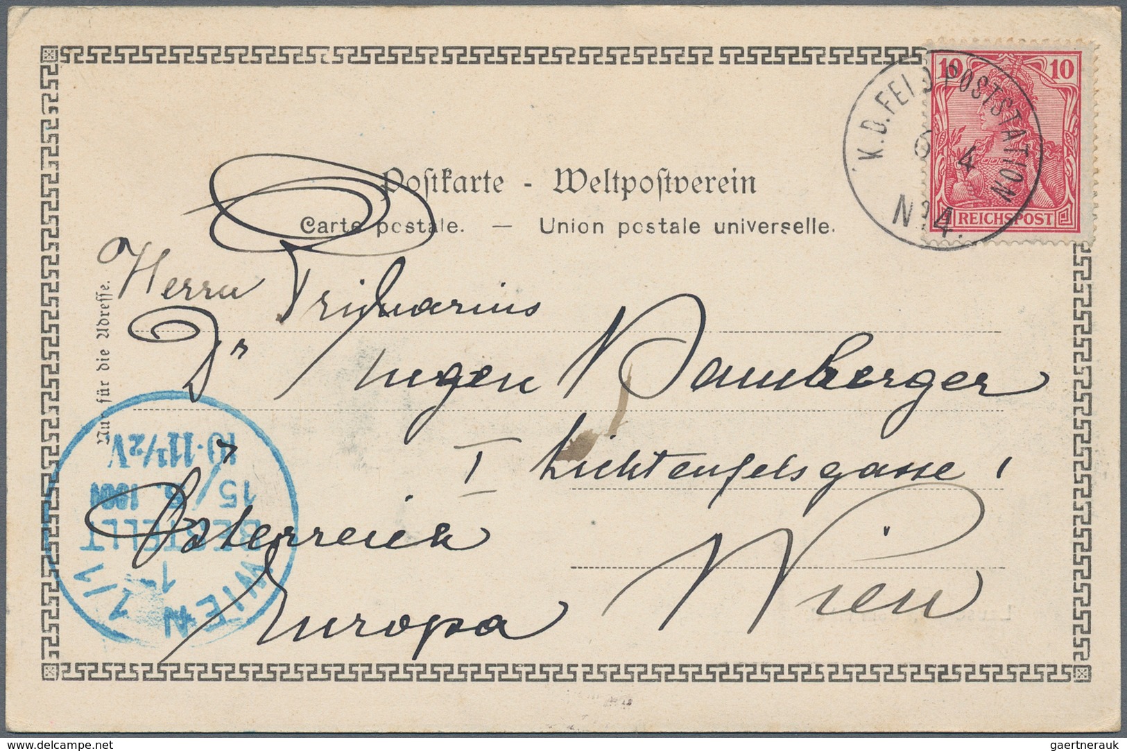 Deutsche Post In China - Besonderheiten: 1901 (6.4.), 10 Pfg. Germania Reichspost (Petschili-Ausgabe - Cina (uffici)