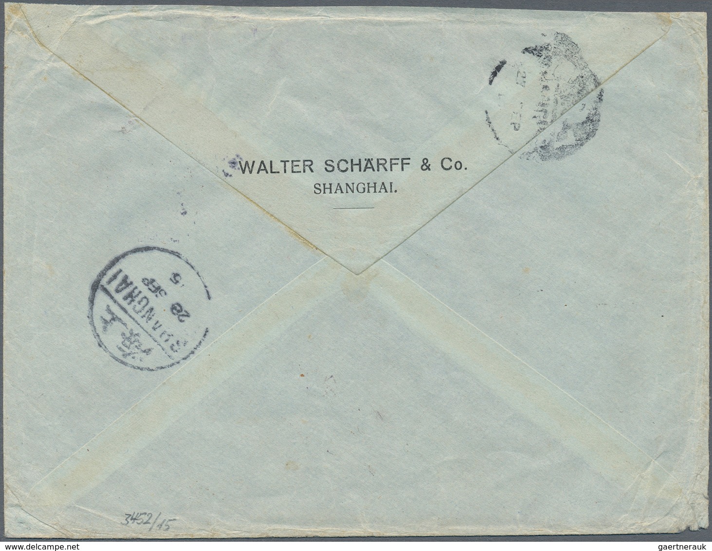 Deutsche Post In China - Besonderheiten: 1915, Feldpostbrief Ab "SHANGHAI DEUTSCHE POST 8.5.15" An E - Deutsche Post In China