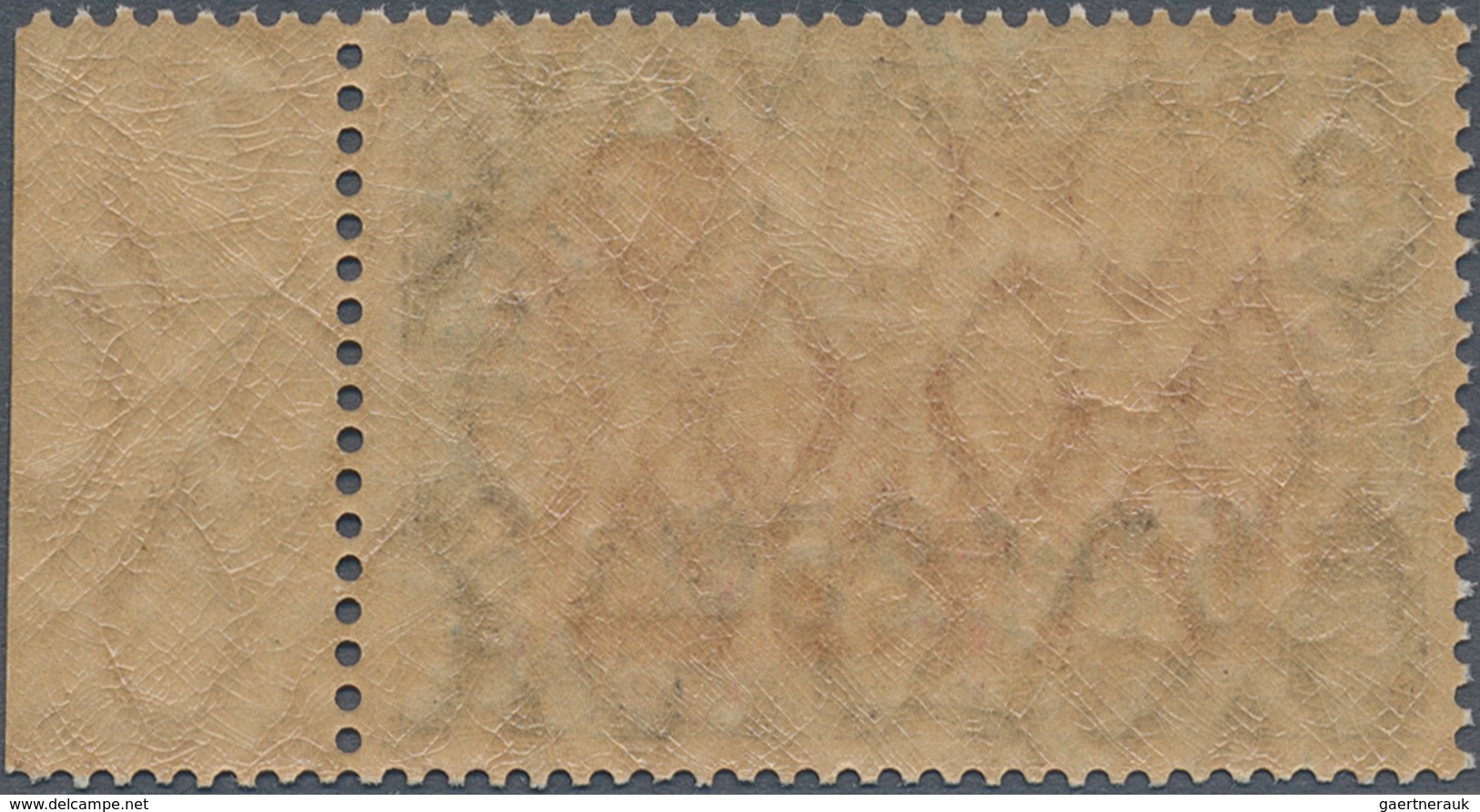 Deutsche Post In Marokko: 1906, 6 Pes. 25 Cts. Auf 5 Mark Postfrisch, Rechtes Randstück. - Marocco (uffici)