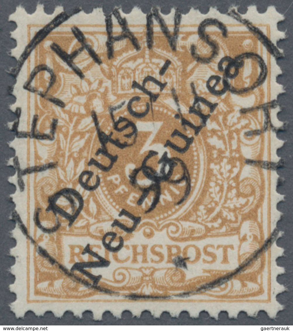Deutsch-Neuguinea: 1898, 3 Pfg. Hellocker Mit Aufdruck Zentrisch Gestempelt "STEPHANSORT 15/11 99. L - Duits-Nieuw-Guinea
