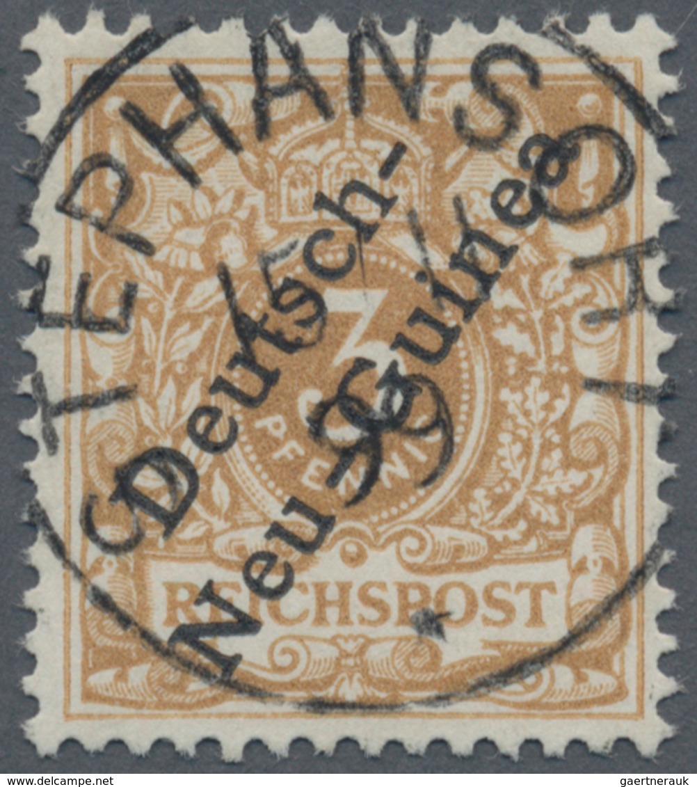 Deutsch-Neuguinea: 1898, 3 Pfg. Hellocker Mit Aufdruck Zentrisch Gestempelt "STEPHANSORT 15/11 99. L - Nuova Guinea Tedesca