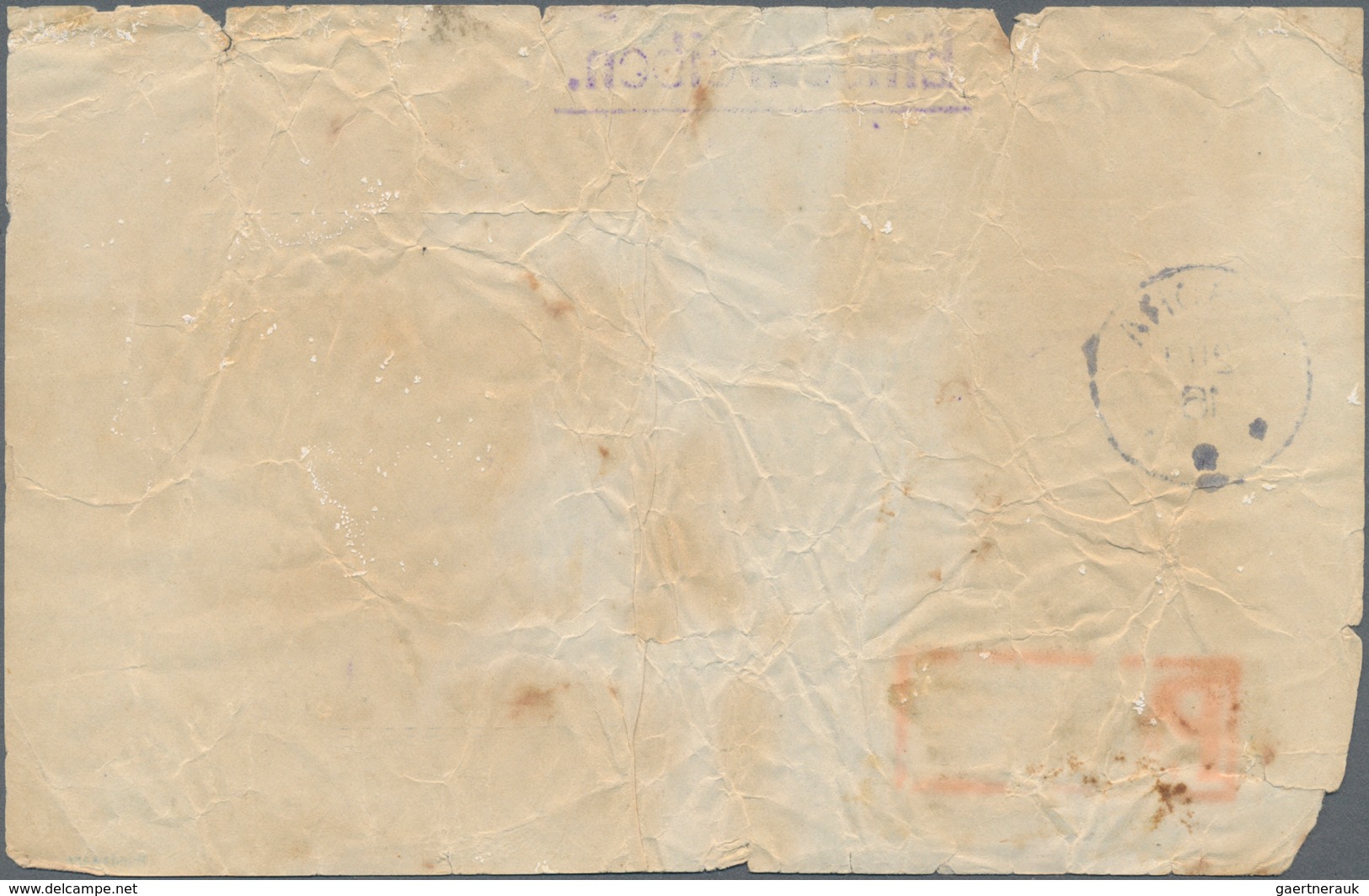 Deutsch-Ostafrika: 1916, Adresszettel "ANGELEGENHEIT DES LIEBESGABEN-AUSSCHUSSES", Per Einschreiben - Africa Orientale Tedesca