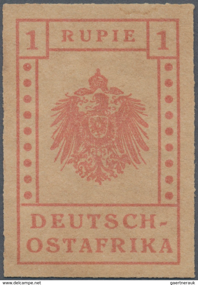 Deutsch-Ostafrika - Besonderheiten: 1916, Nicht Verausgabte 1 R. Graurot Der Missiondruckerei Wuga U - Africa Orientale Tedesca