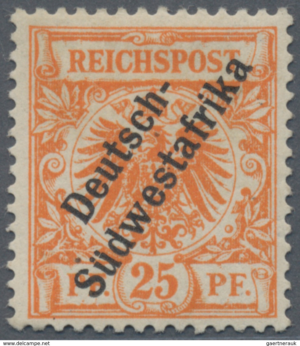 Deutsch-Südwestafrika: 1899, 25 Pfg. Dunkelorange Mit Aufdruck "Deutsch-Südwestafrika Ungebraucht. L - Duits-Zuidwest-Afrika