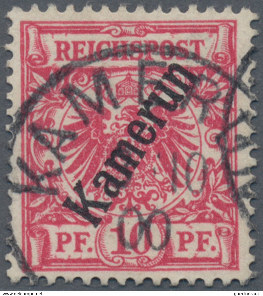 Deutsche Kolonien - Kamerun: 1899, 10 Pfg. Lilarot Mit Aufdruck Gestempelt "KAMERUN 3/10 00". Lt. Be - Kameroen