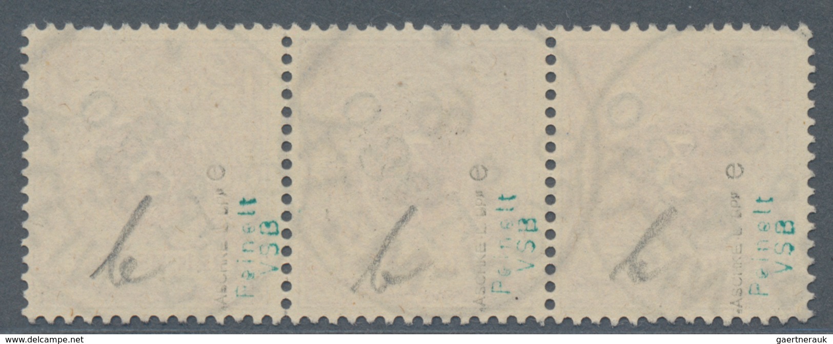 Deutsche Kolonien - Togo: 1897, 3 Pf Hellocker Im Waager 3er-Streifen Mit 3x K1 Klar Klein-Popo Entw - Togo
