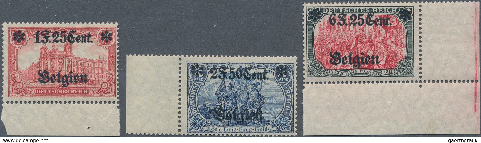 Deutsche Besetzung I. WK: Landespost In Belgien: 1916, Freimarken Mit Aufdruck In Postfrischer Luxus - Bezetting 1914-18