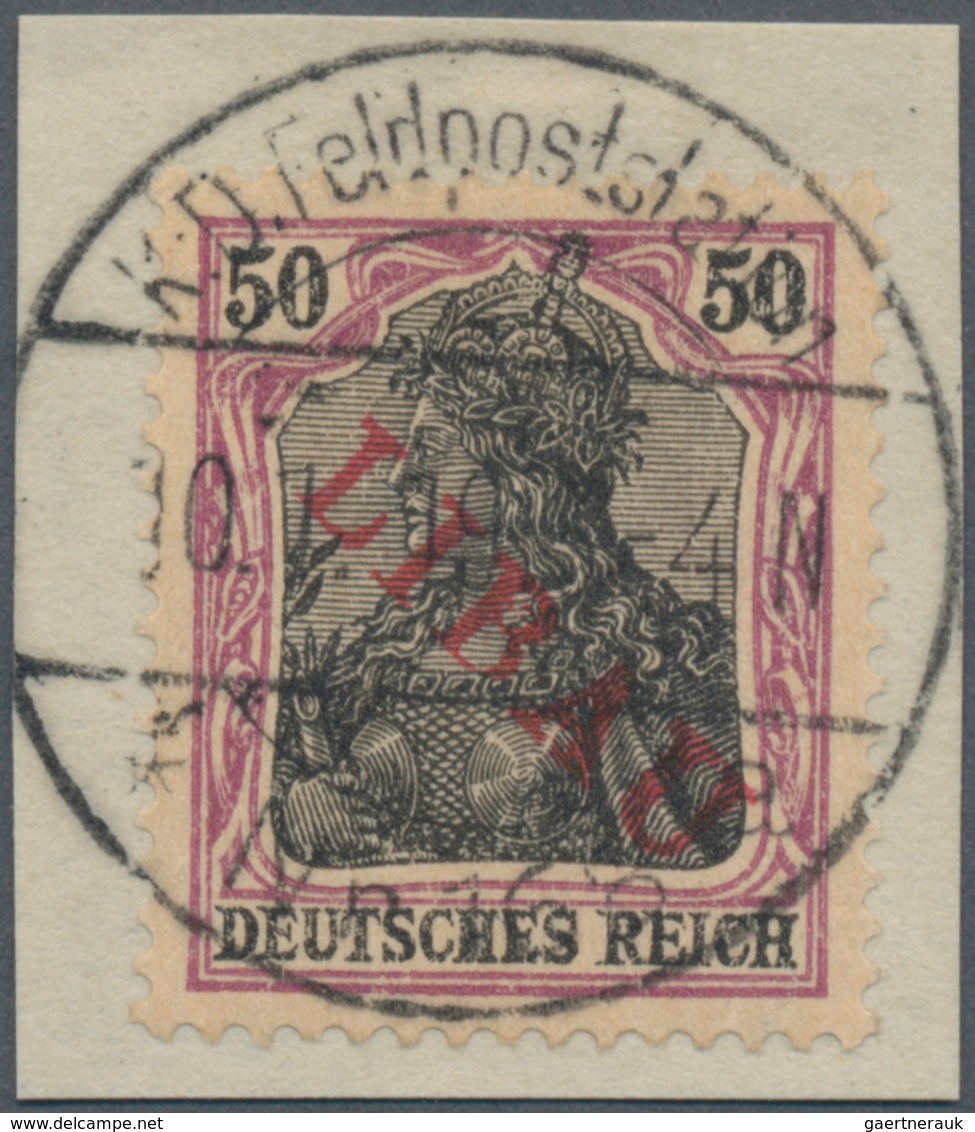 Deutsche Besetzung I. WK: Postgebiet Ober. Ost - Libau: 1919, Deutsche Marken In Germania-Zeichnung, - Bezetting 1914-18