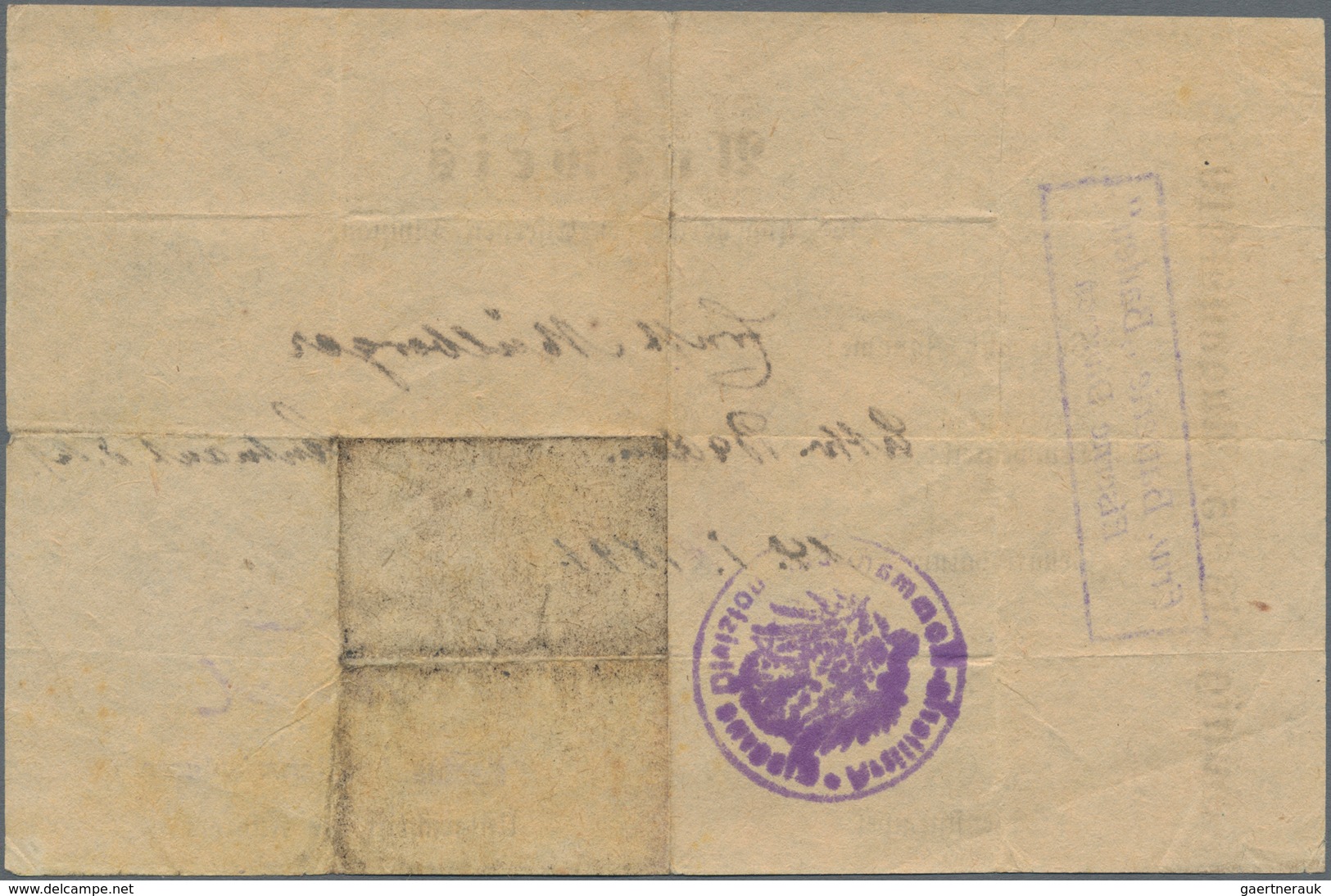 Feldpost 1. Weltkrieg: 1919, Feldpostbrief (stockig) Mit Briefstempel "Pferdedepot Eis. Div." Und St - Altri & Non Classificati