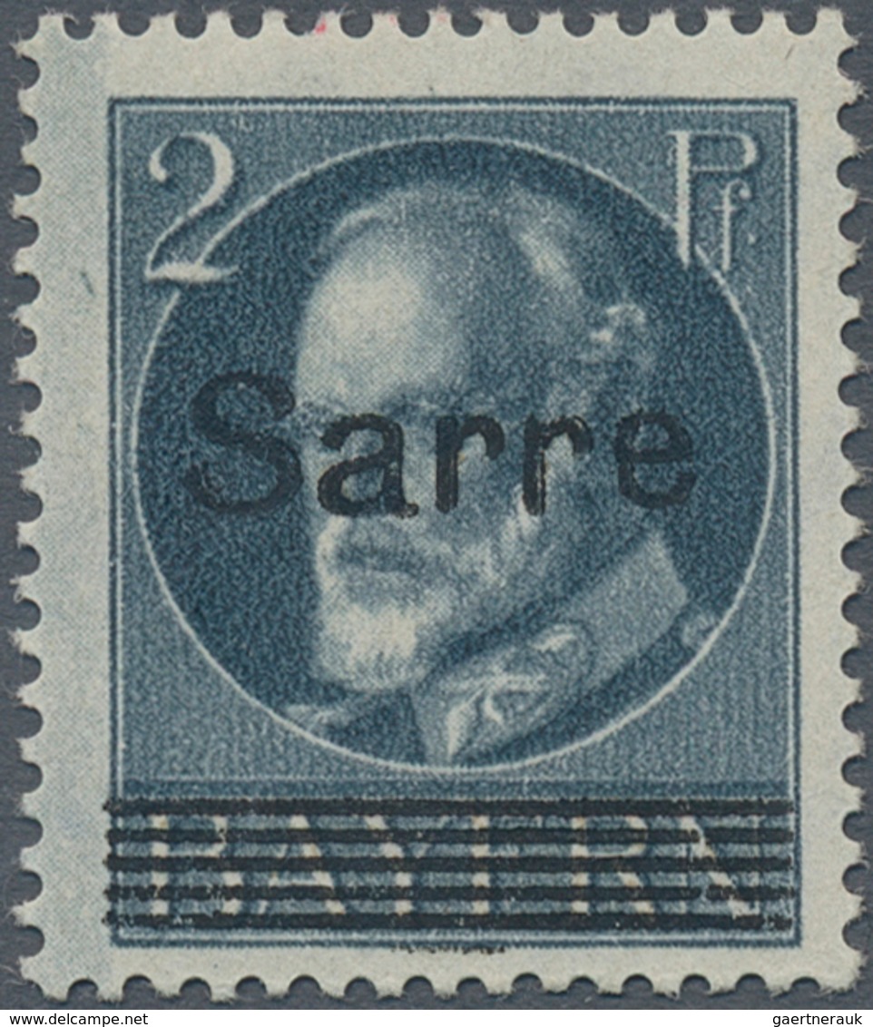 Deutsche Abstimmungsgebiete: Saargebiet: 1920, Sarre-Aufdruck Auf Bayern, UNVERAUSGABTE 2 Pf Dkl'bla - Gebruikt