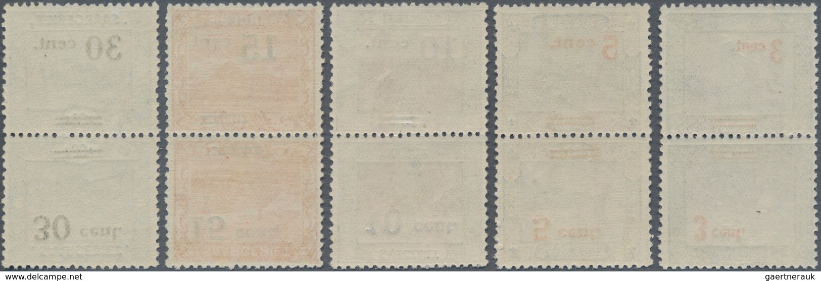 Deutsche Abstimmungsgebiete: Saargebiet: 1921, 3 C A. 20 Pf Bis 30 C A. 80 Pf Freimarken 'Landschaft - Gebruikt