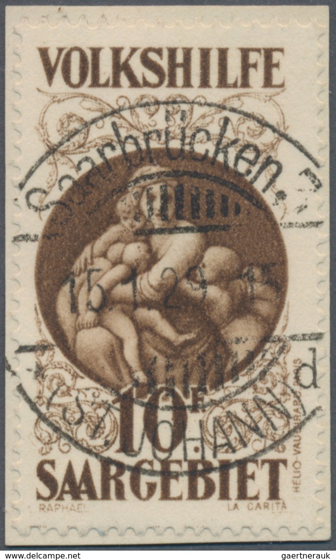 Deutsche Abstimmungsgebiete: Saargebiet: 1928, 10 Fr. Madonna Mit Klarem Stempel "Saarbrücken 3 *d 1 - Gebruikt