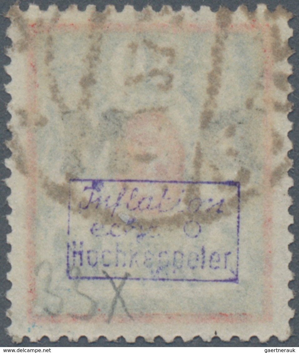 Danzig - Dienstmarken: 1923, 50 M Rot/ Mittelgrünlichblau, Wz. X, Zeitgerecht Gestempelt, "echt Und - Andere & Zonder Classificatie