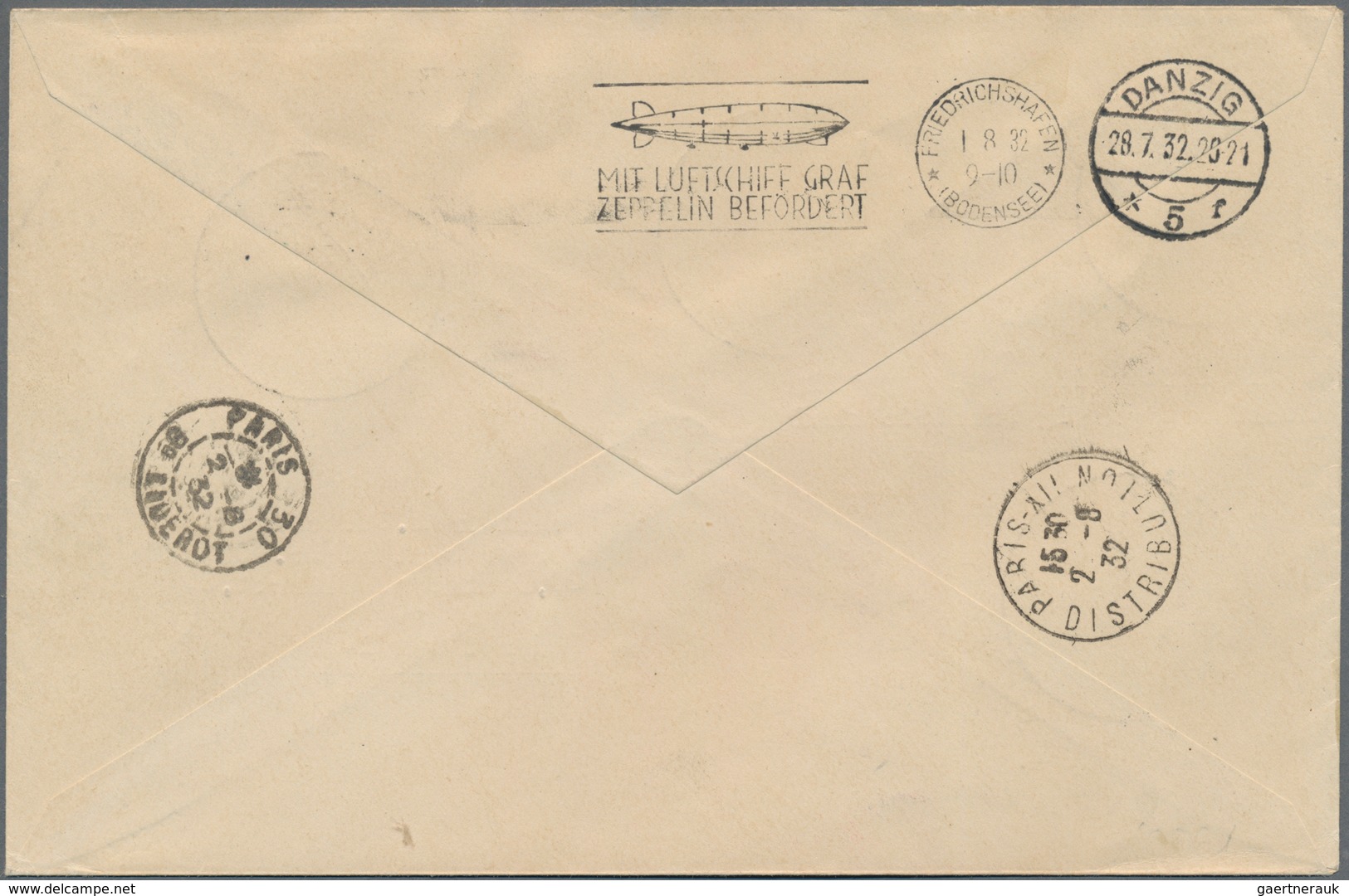 Danzig - Flugpost: 1932, LUPOSTAFAHRT, R-Brief Mit Ausstellungssonderstempel Auf Umschlag Für Die Rü - Autres & Non Classés