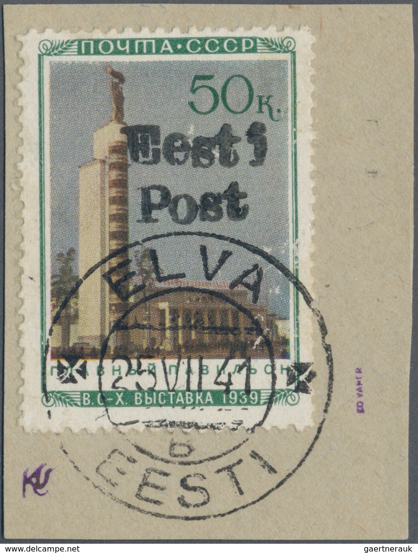 Dt. Besetzung II WK - Estland - Elwa: 1941, 30 Kop. Allunionsausstellung 1940 Mit Aufdruck Auf Brief - Occupazione 1938 – 45