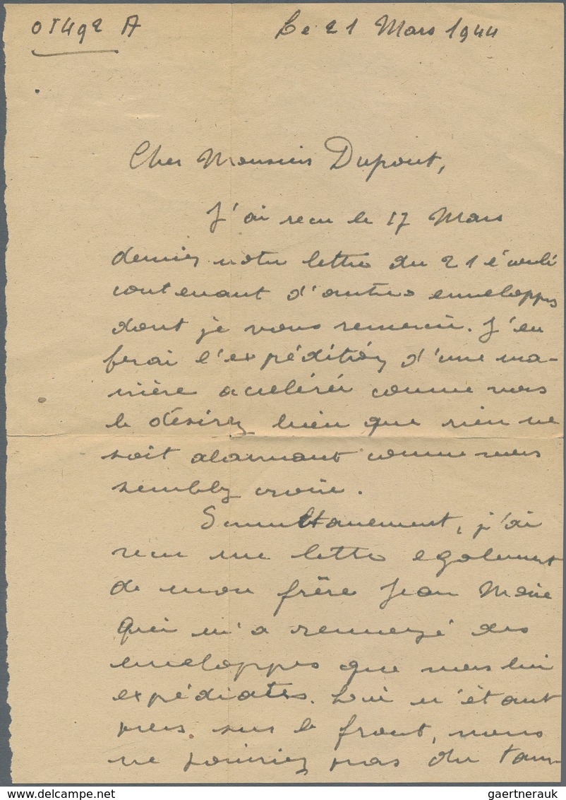 Dt. Besetzung II WK - Frankreich - Privatausgaben: Legionärsmarken: 1944, (24.3.), Spenden-Vignette - Occupazione 1938 – 45