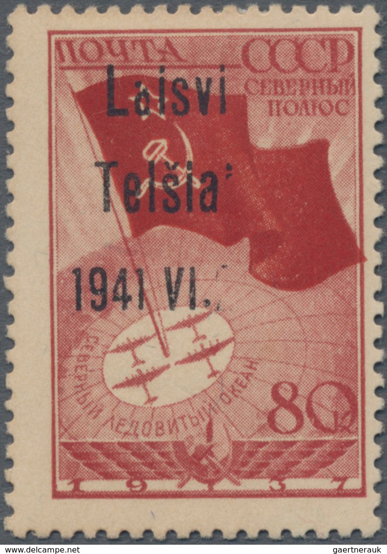 Dt. Besetzung II WK - Litauen - Telschen (Telsiai): Die Marken Mit Aufdruck Typ III Der 2. Auflage M - Occupazione 1938 – 45
