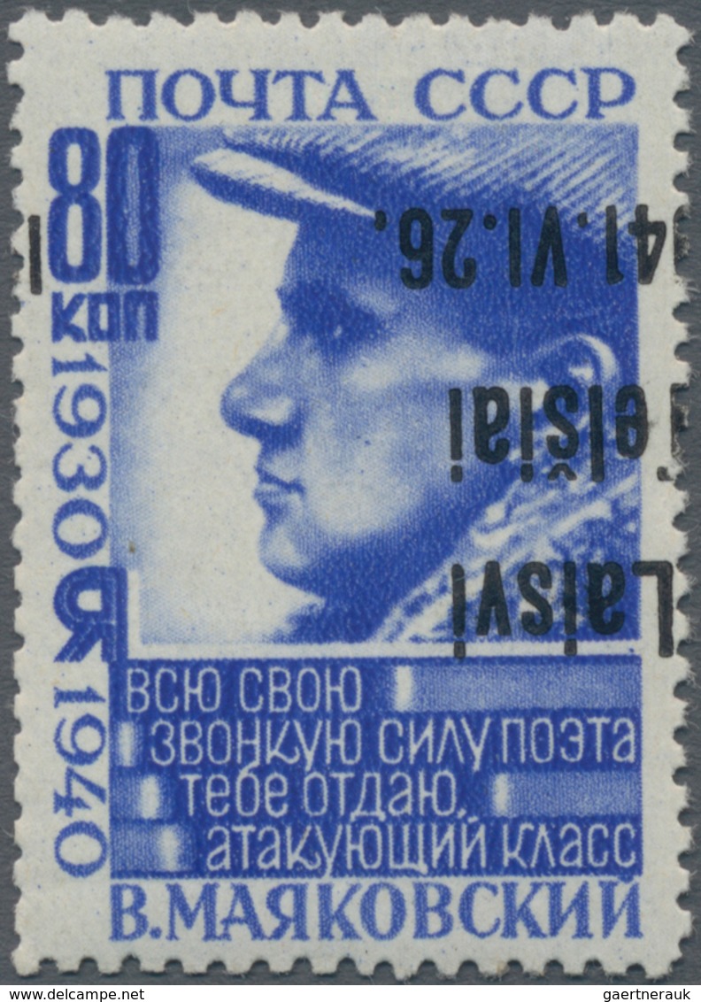 Dt. Besetzung II WK - Litauen - Telschen (Telsiai): Die Postfrische Marke Hat Einen KOPFSTEHENDEN Au - Occupazione 1938 – 45