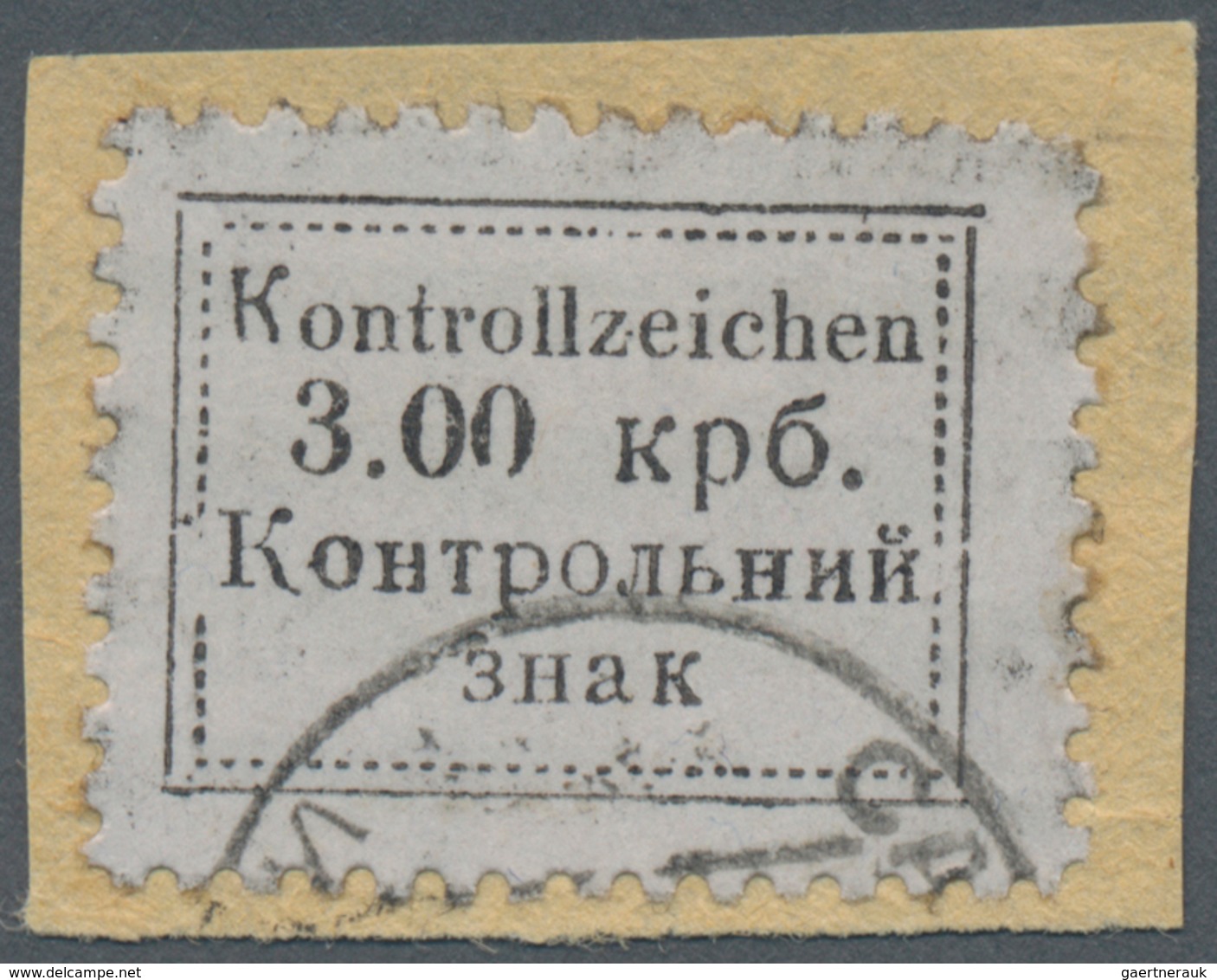 Dt. Besetzung II WK - Ukraine - Sarny: 1941, 3 Krb. Gestempelt Auf Briefstück, Typische Aufklebespur - Bezetting 1938-45