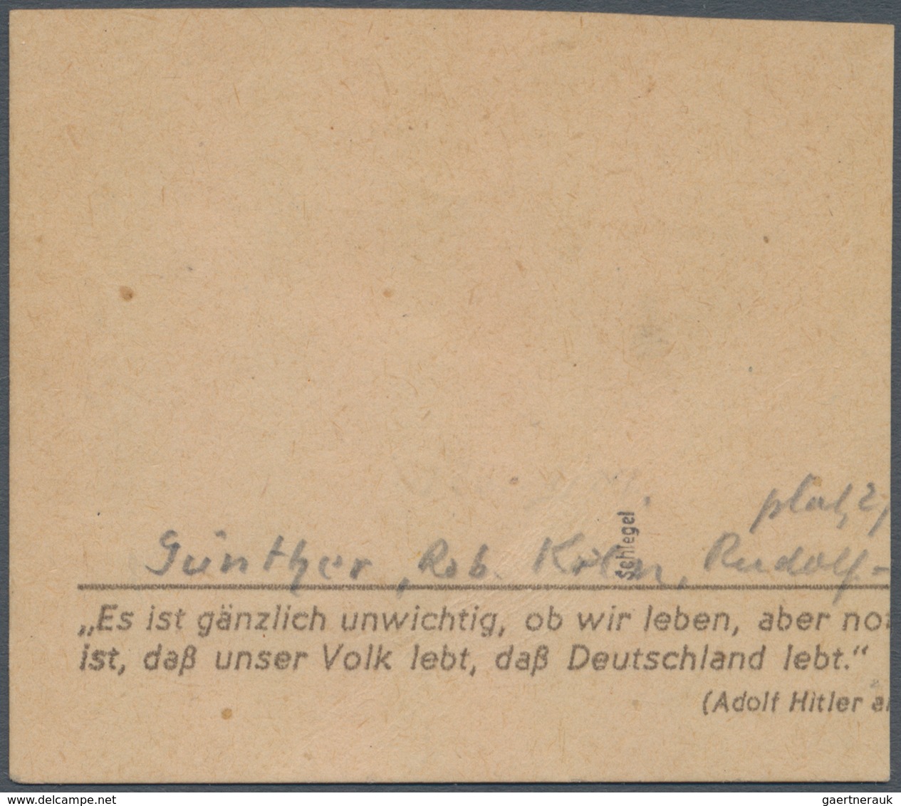 Feldpostmarken: 1944 Vukovar-Aufdruck "Inselpost" Auf Zulassungsmarke Bräunlichrot, übergehend Auf E - Andere & Zonder Classificatie