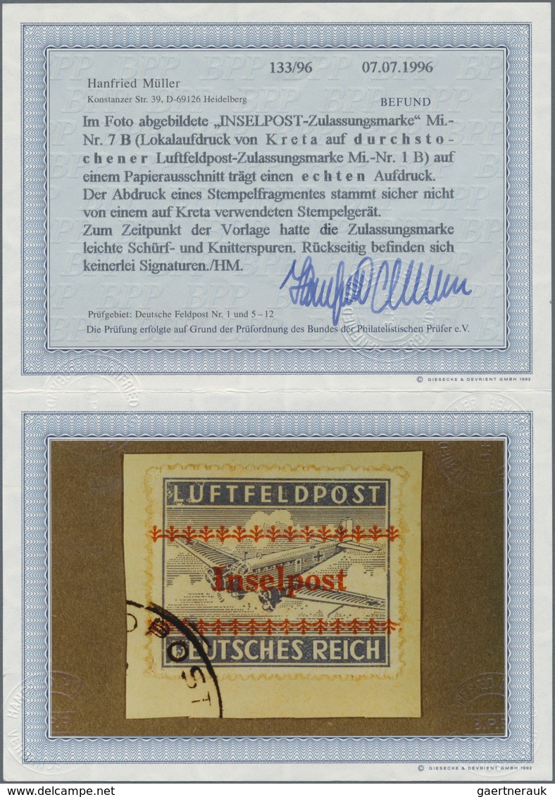 Feldpostmarken: 1944: Insel Kreta, Durchstochen, Farbfrische Marke In Sehr Guter Erhaltung Auf Luxus - Altri & Non Classificati
