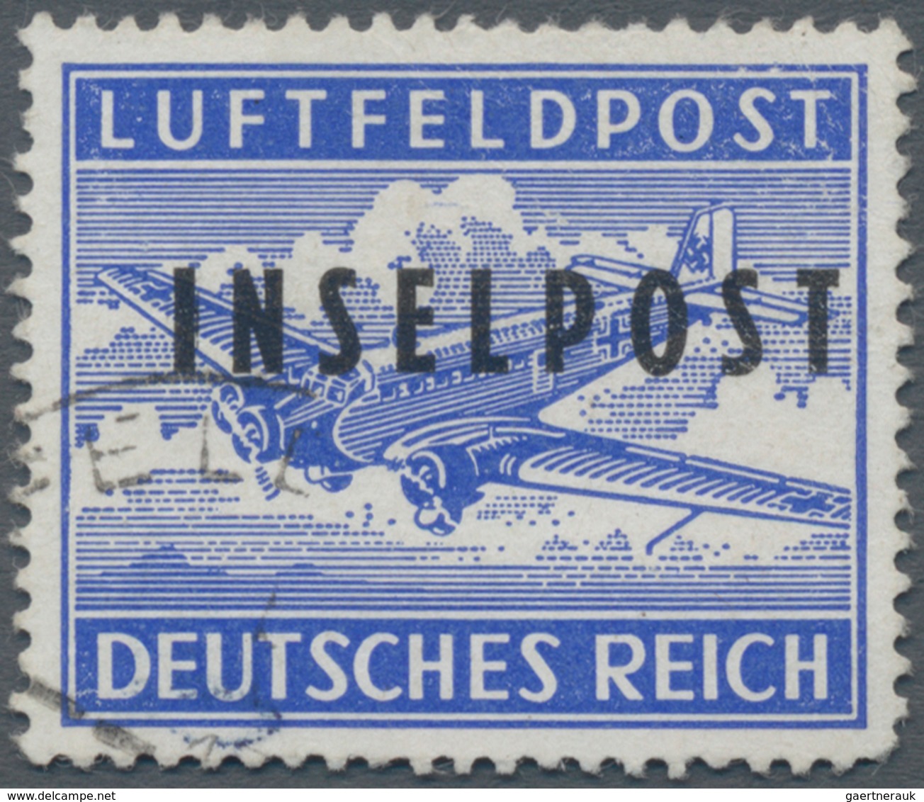 Feldpostmarken: 1944, Insel Rhodos, INSELPOST-Zulassungsmarke Mit Lokalaufdruck Rhodos Auf Gezähnter - Altri & Non Classificati