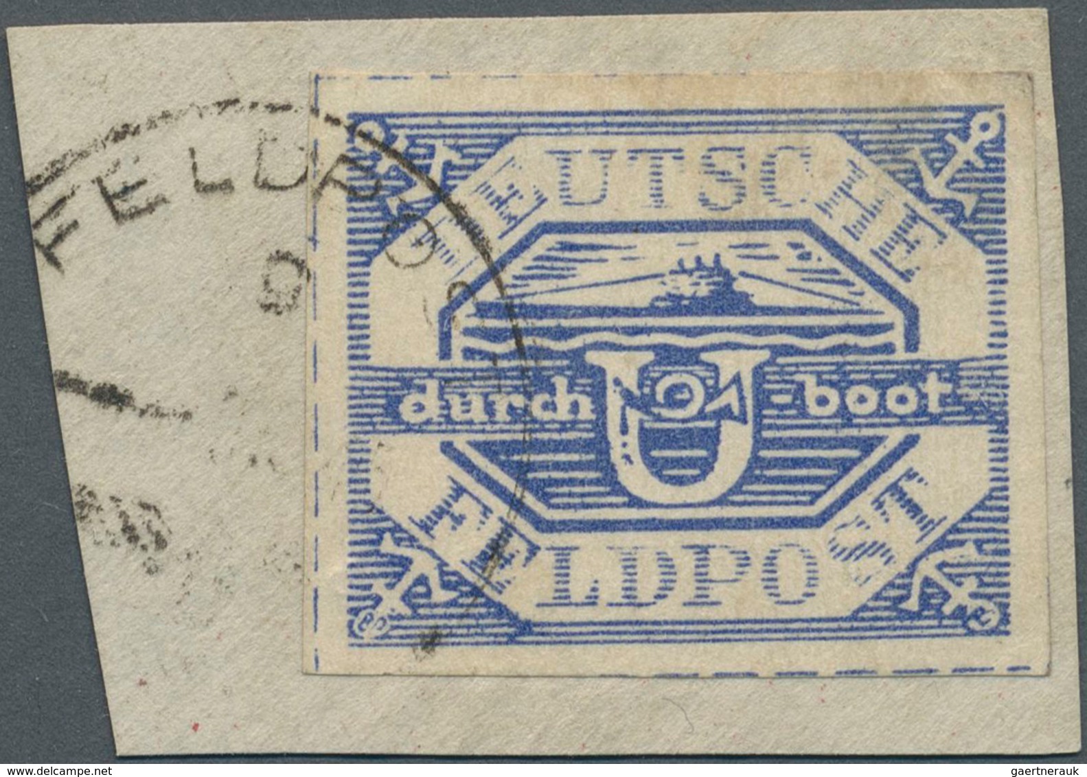 Feldpostmarken: 1945, U-Boot Hela Violettultramarin, Entwertet Mit Tagesstempel Der FELDPOST G, Auf - Altri & Non Classificati