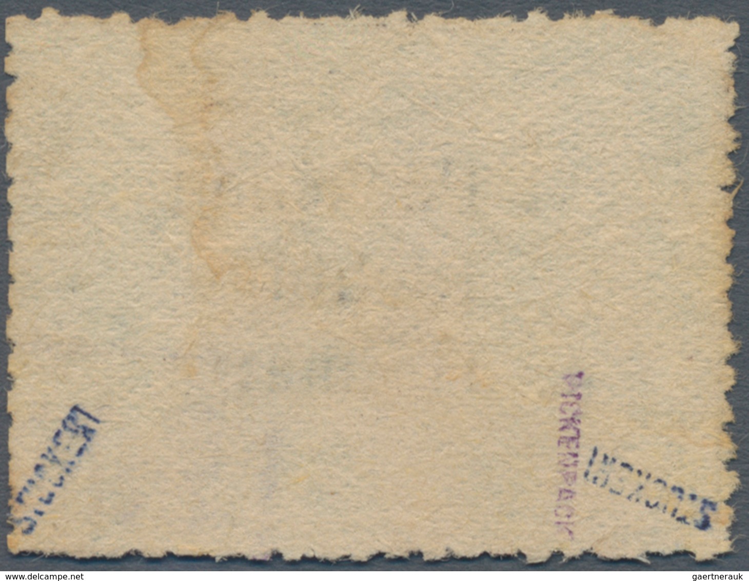 Feldpostmarken: 1943, Krim-Zulassungsmarke In Type I Mit Violettem Teilabschlag "Bei D(er Feldpost A - Altri & Non Classificati