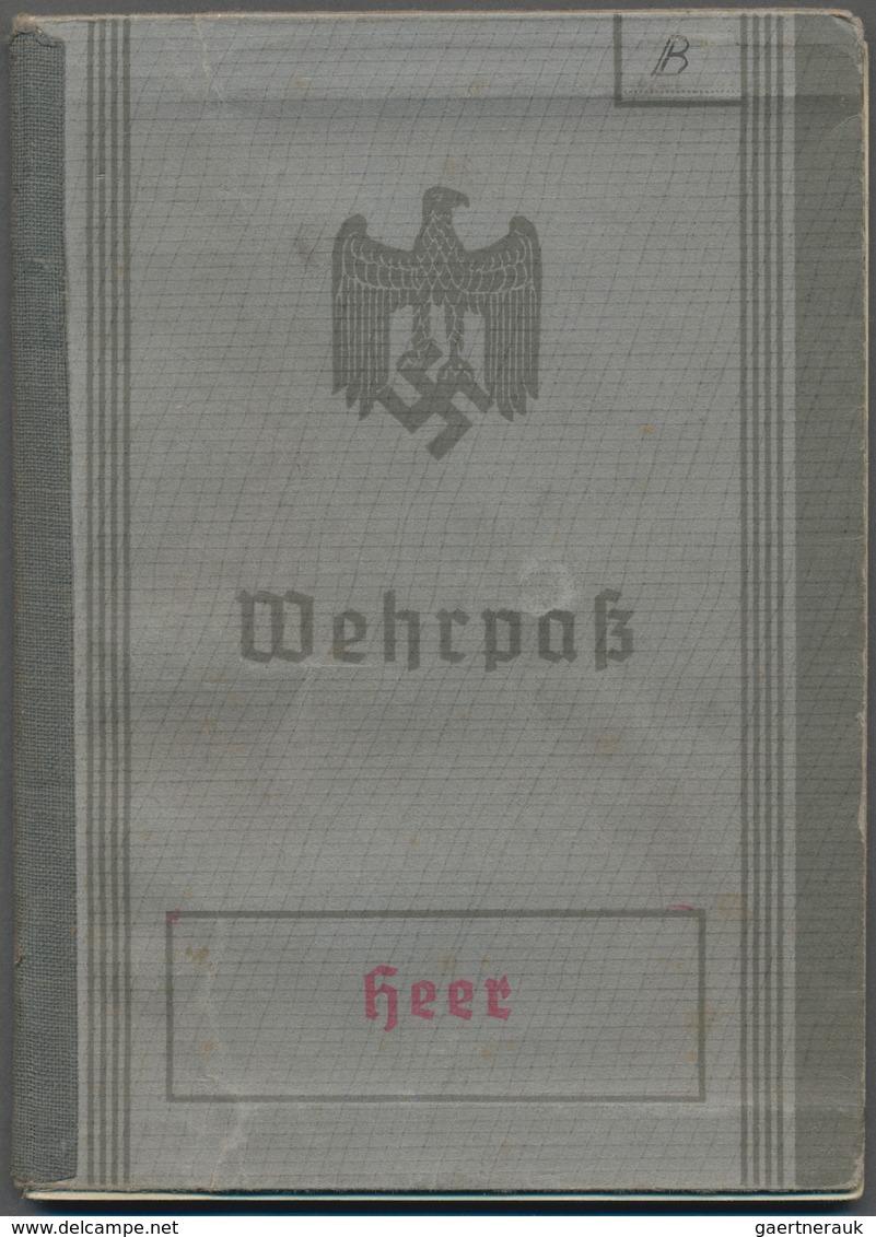 Feldpost 2. Weltkrieg: 1938, Wehrpaß Eines Offiziers (ausgestellt Vom Infanterie Reg. 74) Der Mehrfa - Altri & Non Classificati