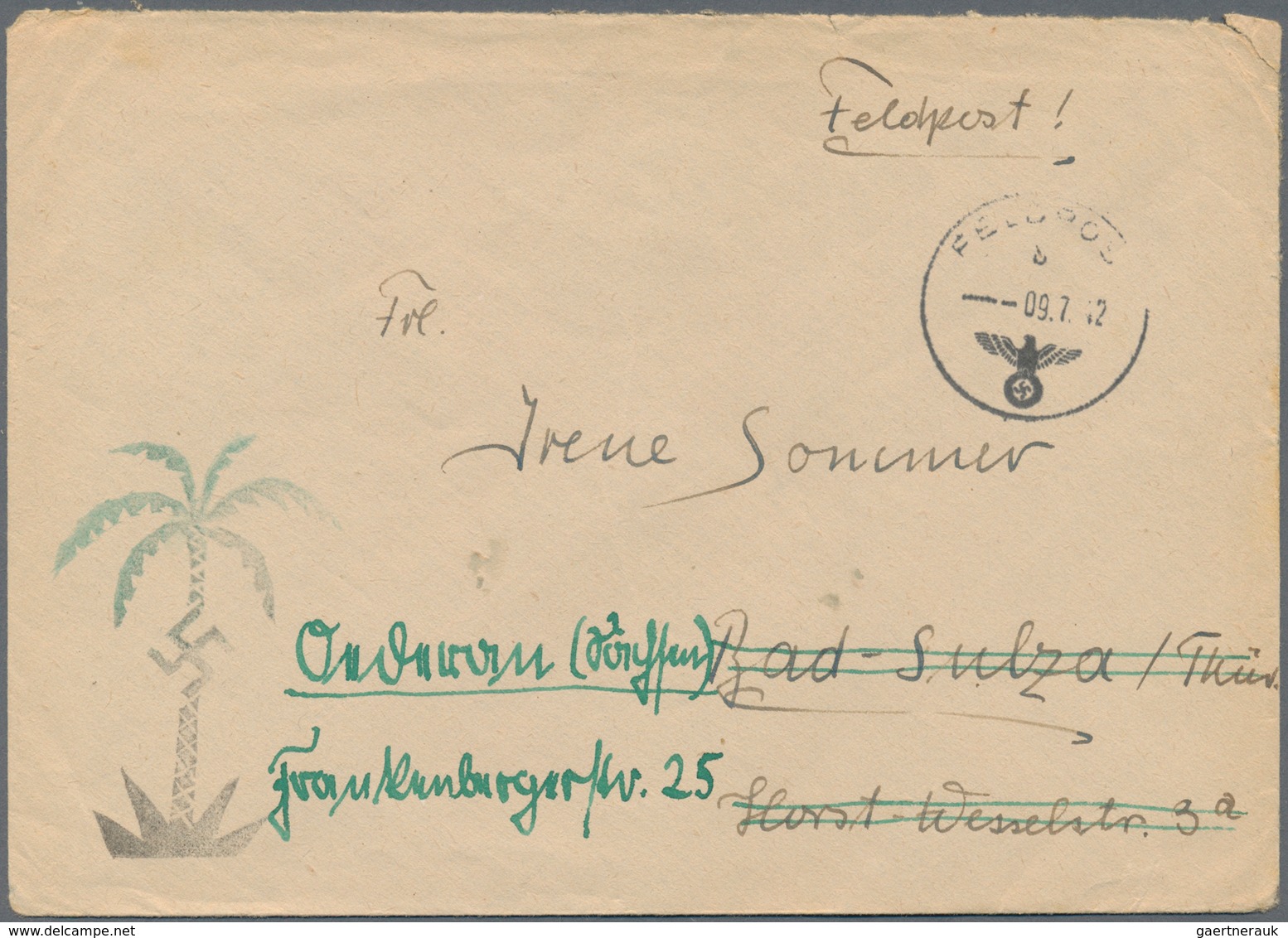 Feldpost 2. Weltkrieg: 1942, Brief Mit Absender Feldpostnummer "36311" (Verpflegungsamt 317) In Nord - Andere & Zonder Classificatie