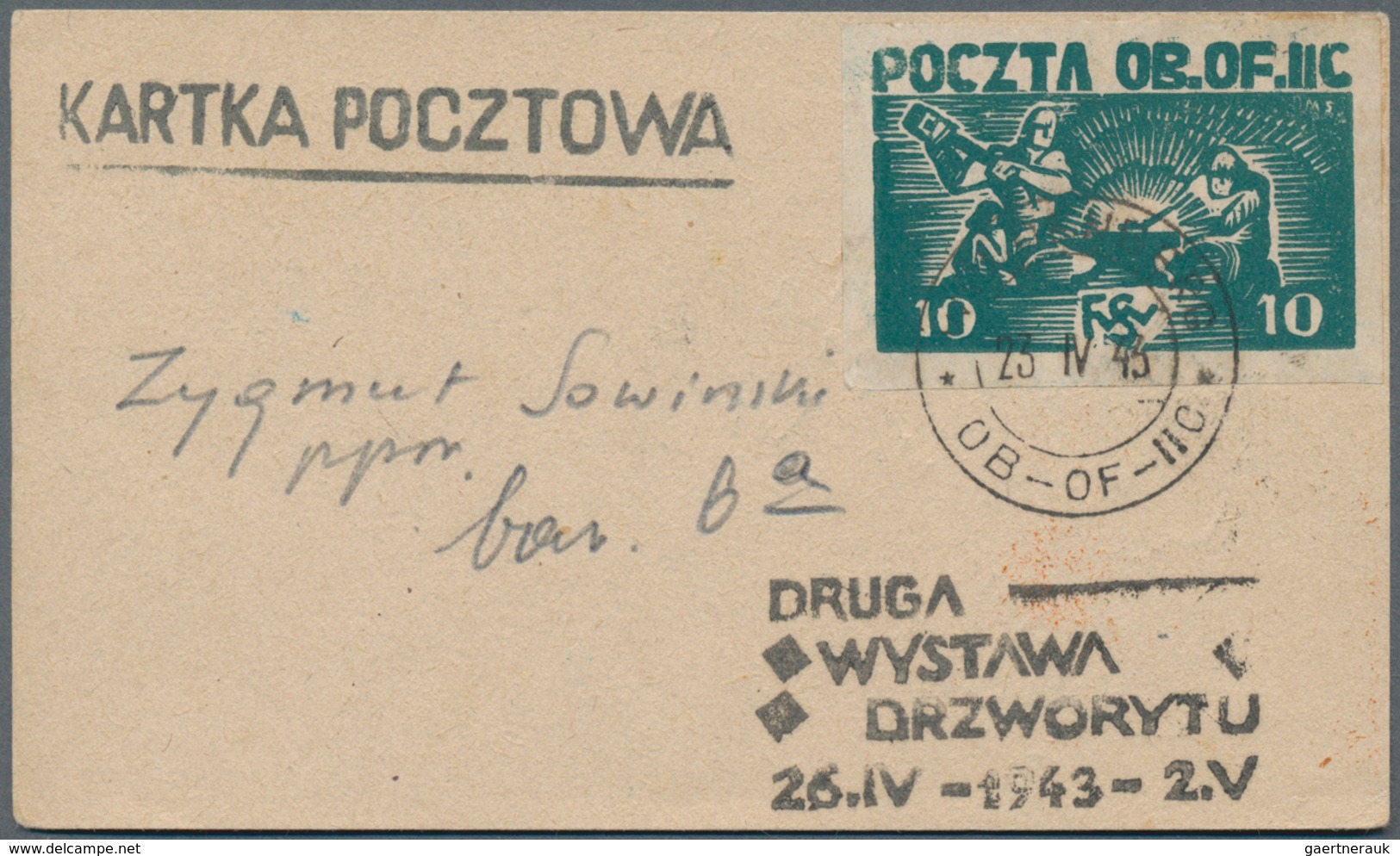 Kriegsgefangenen-Lagerpost: 1943, Polnische Lagerpost Des Kriegsgefangenenlagers „Oflag II C“ In Wol - Sonstige & Ohne Zuordnung