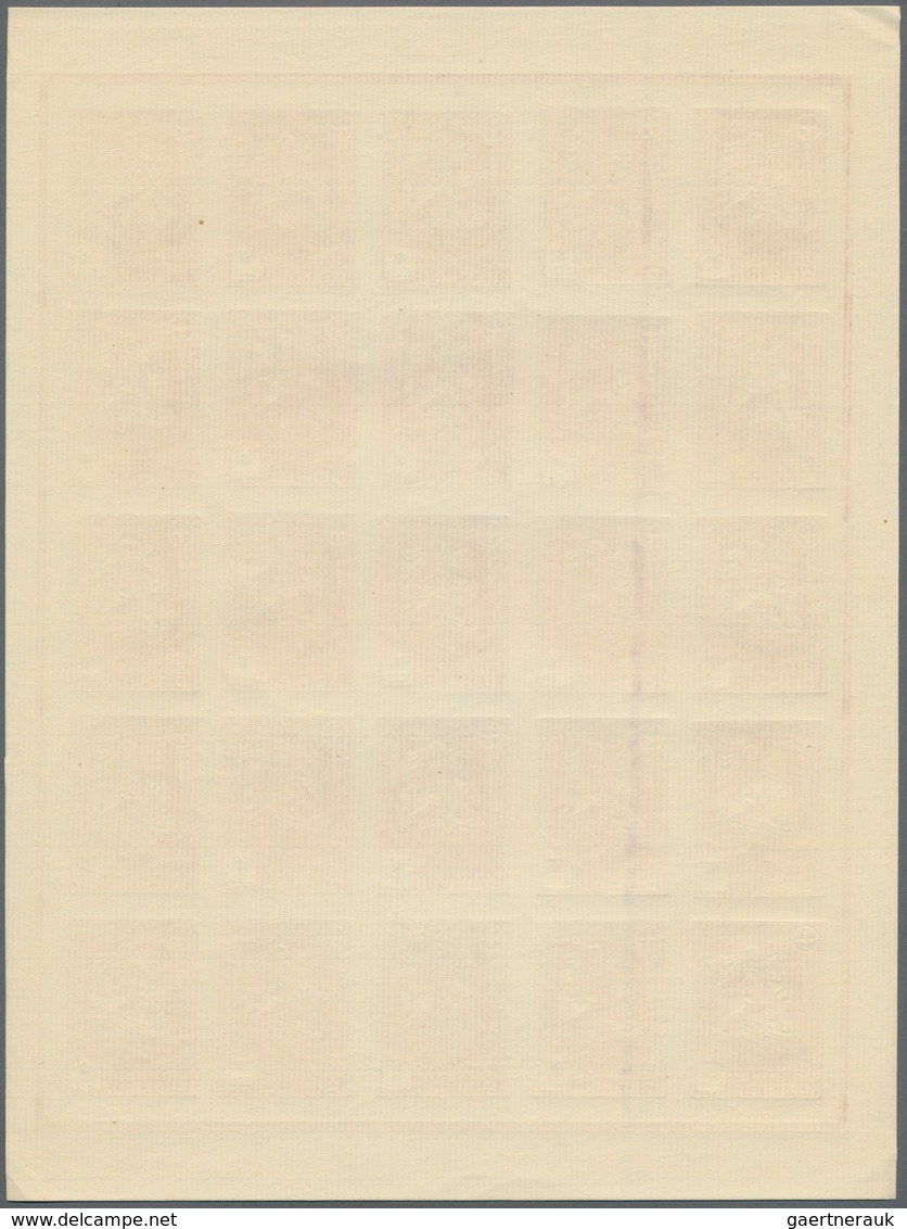Kriegsgefangenen-Lagerpost: 1946 (ca.) 6 Bögen der ungezähnten Ausgabe in Dollarwährung (0,05 - 1$)