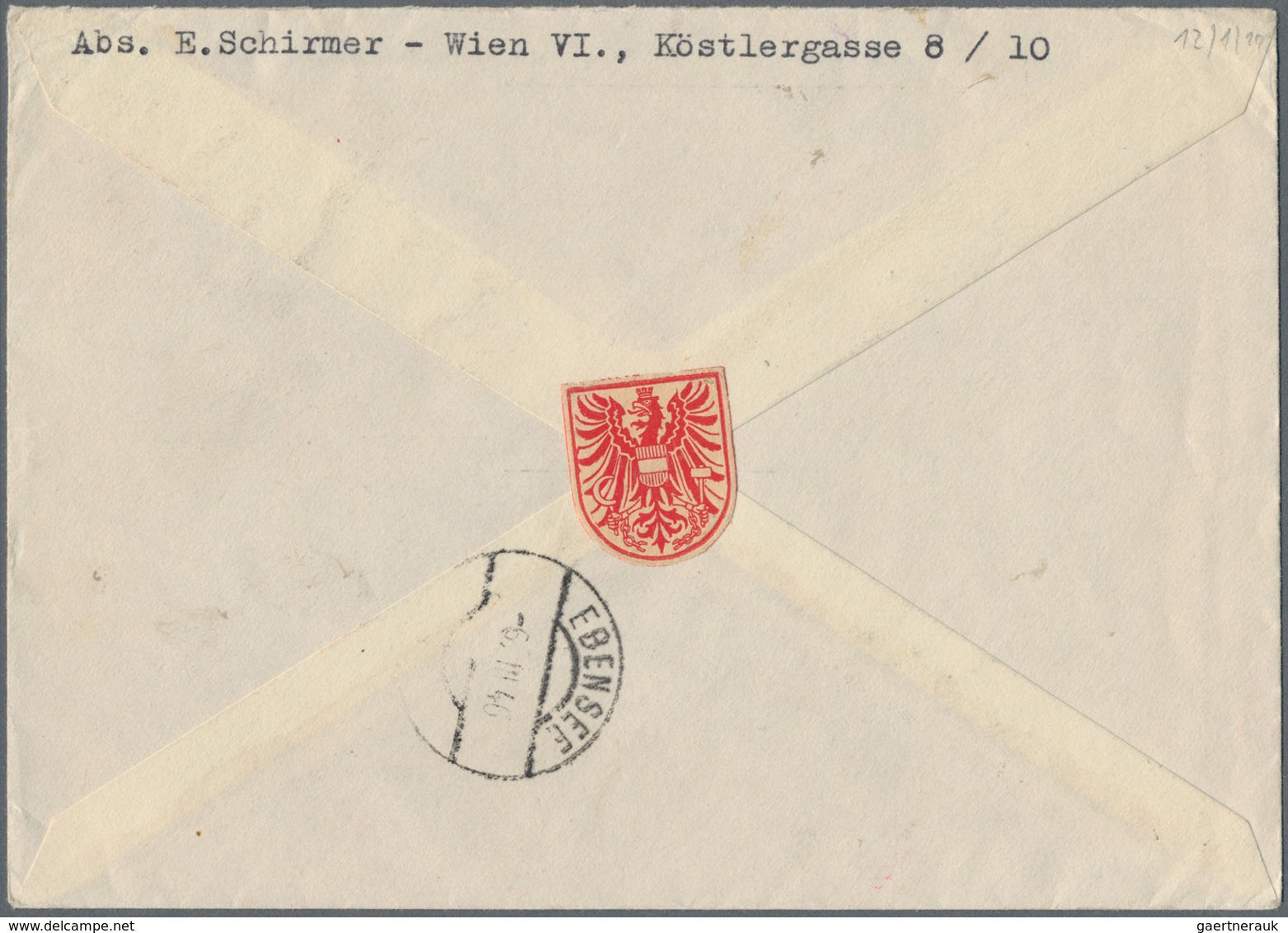 Kriegsgefangenen-Lagerpost: 1946, Österreich, 12 G Und 30 G Freimarken 'Landschaften', MiF Auf Einsc - Altri & Non Classificati