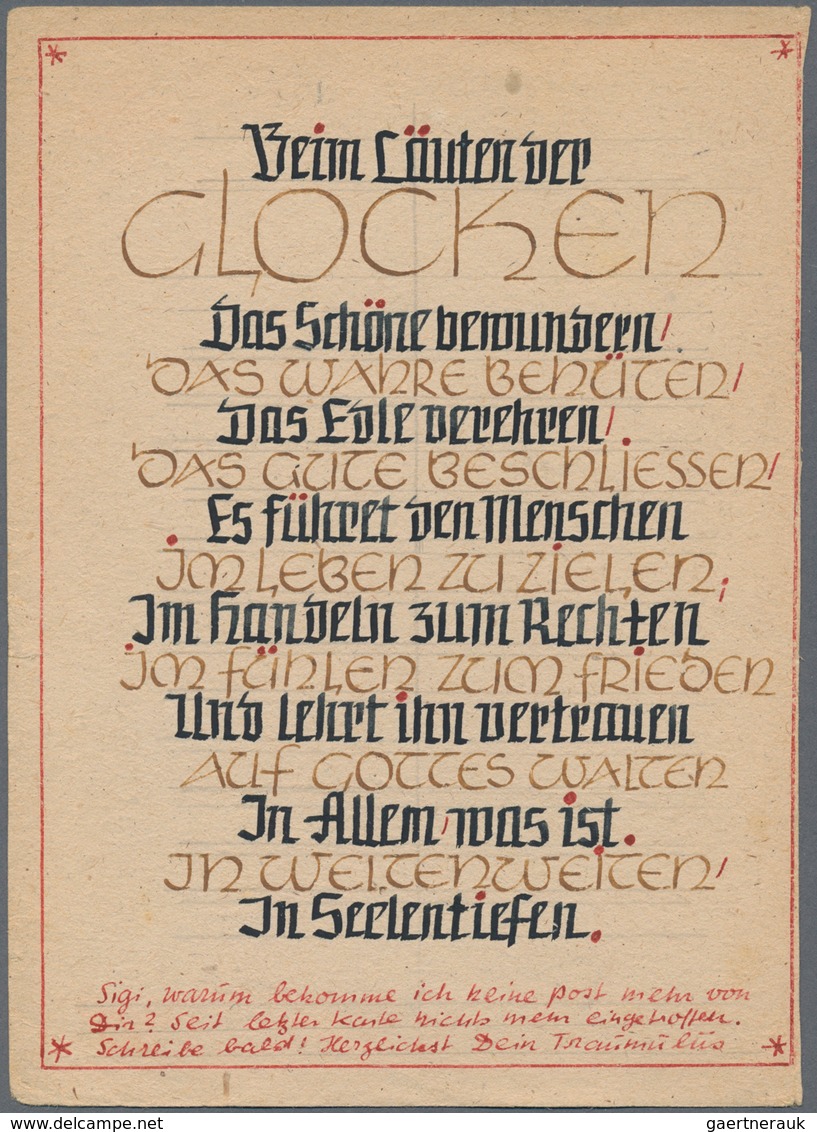 Kriegsgefangenen-Lagerpost: 1947/1949, Zehn Karten (div. Vordrucke) Eines Dt. Kriegsgefangenen (Lage - Altri & Non Classificati