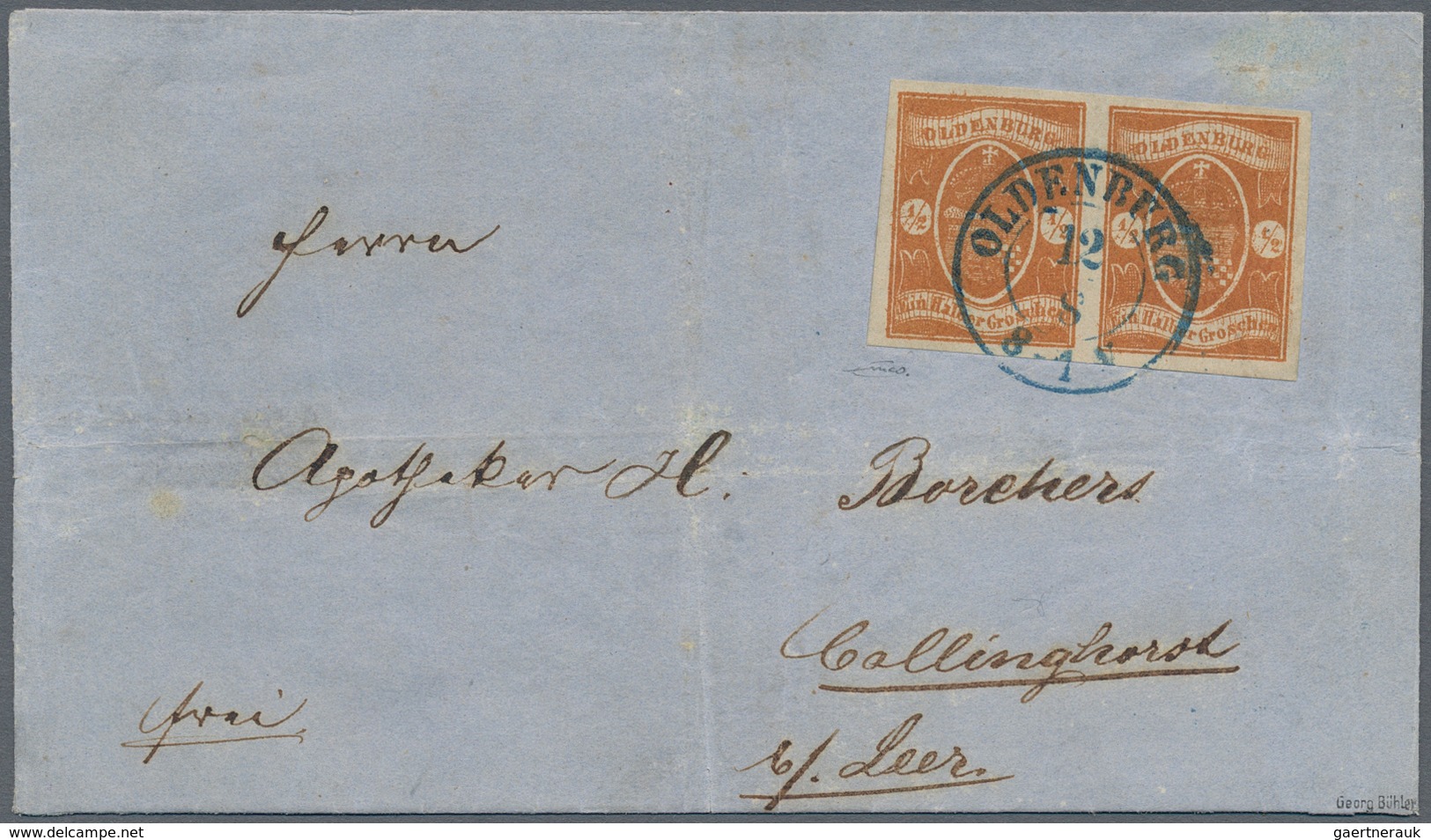 Oldenburg - Marken Und Briefe: 1861, ½ Gr. Hellrotbraun, Leuchtend Farbfrisches Und Allseits Breitra - Oldenburg