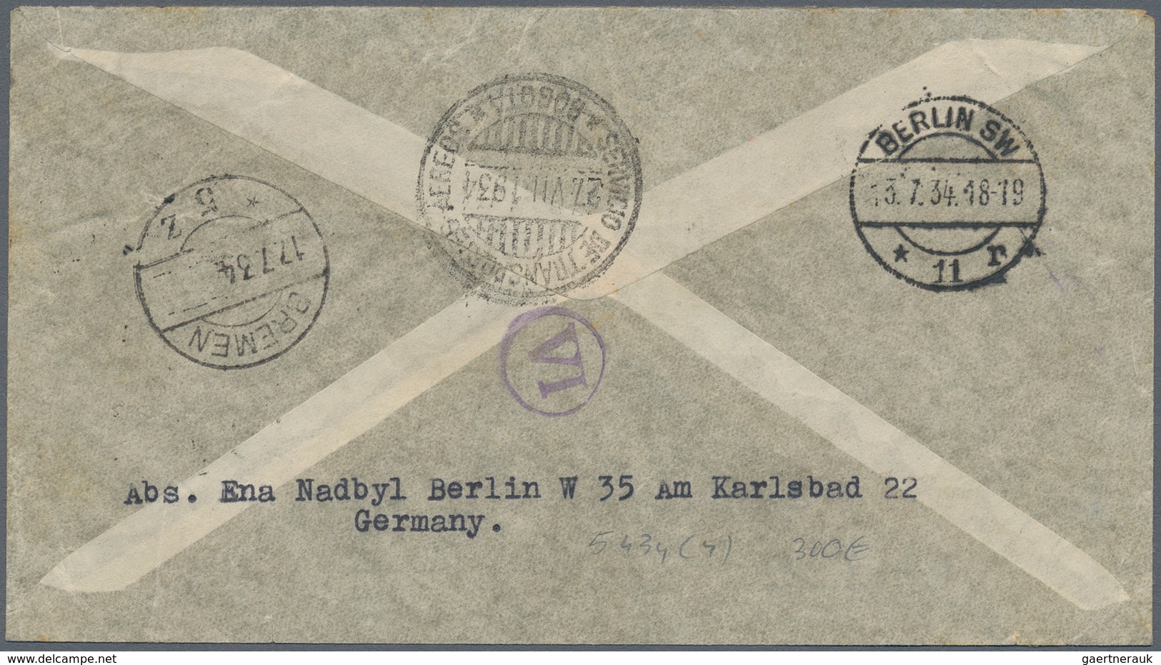 Deutsches Reich - 3. Reich: 1934/1935, 25 Pfg. Kolonialforscher, Zwei Belege: Zwei Senkrechte Paare - Ongebruikt